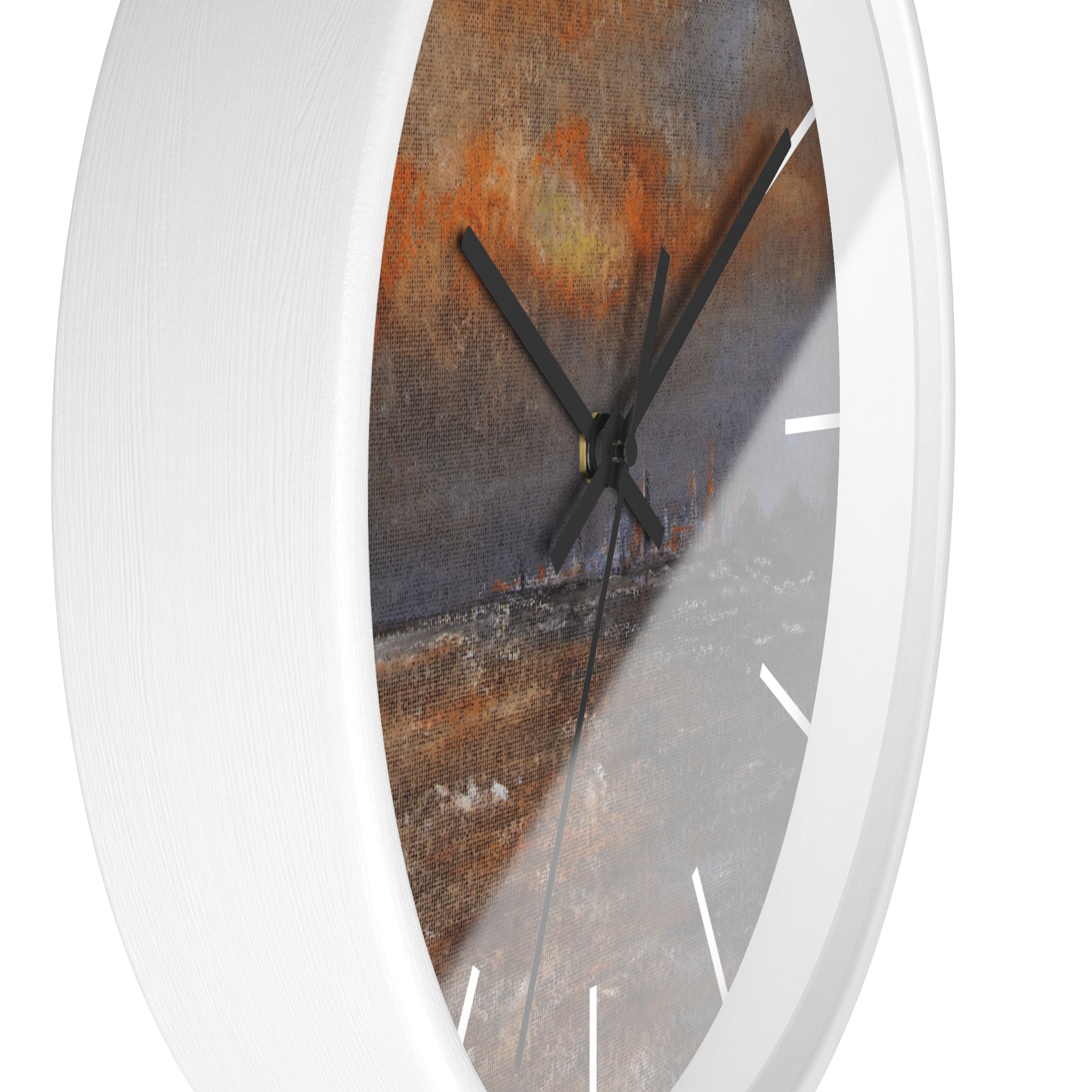 Coastal Sunset Wall Clock — Moody Seascape Timepiece