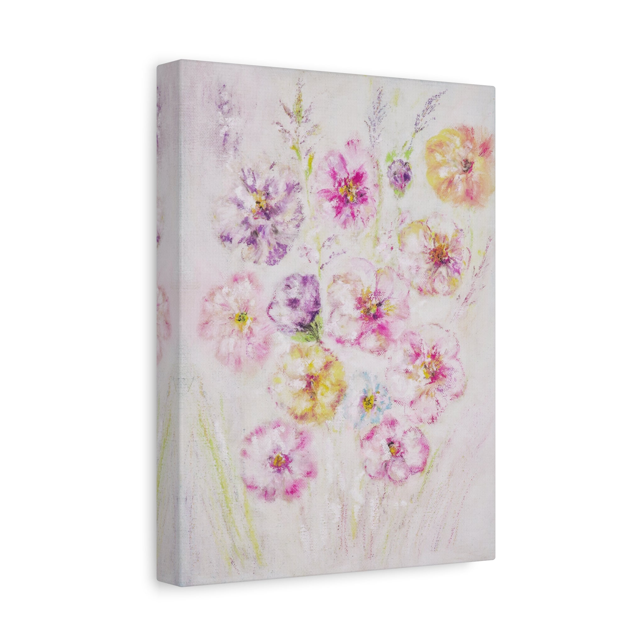 Floral Watercolor Bouquet Canvas Print — Matte Stretched Wall Art
