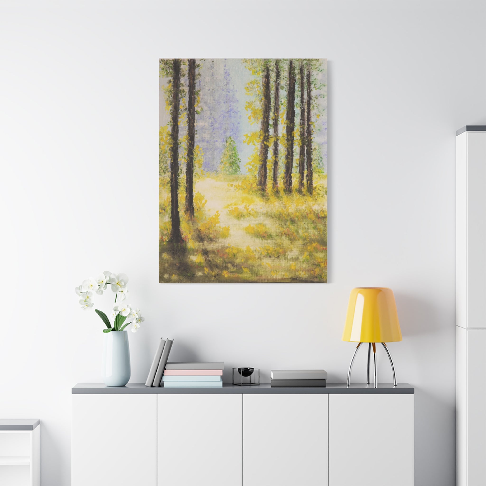 Canvas— Serene Sunlit Forest