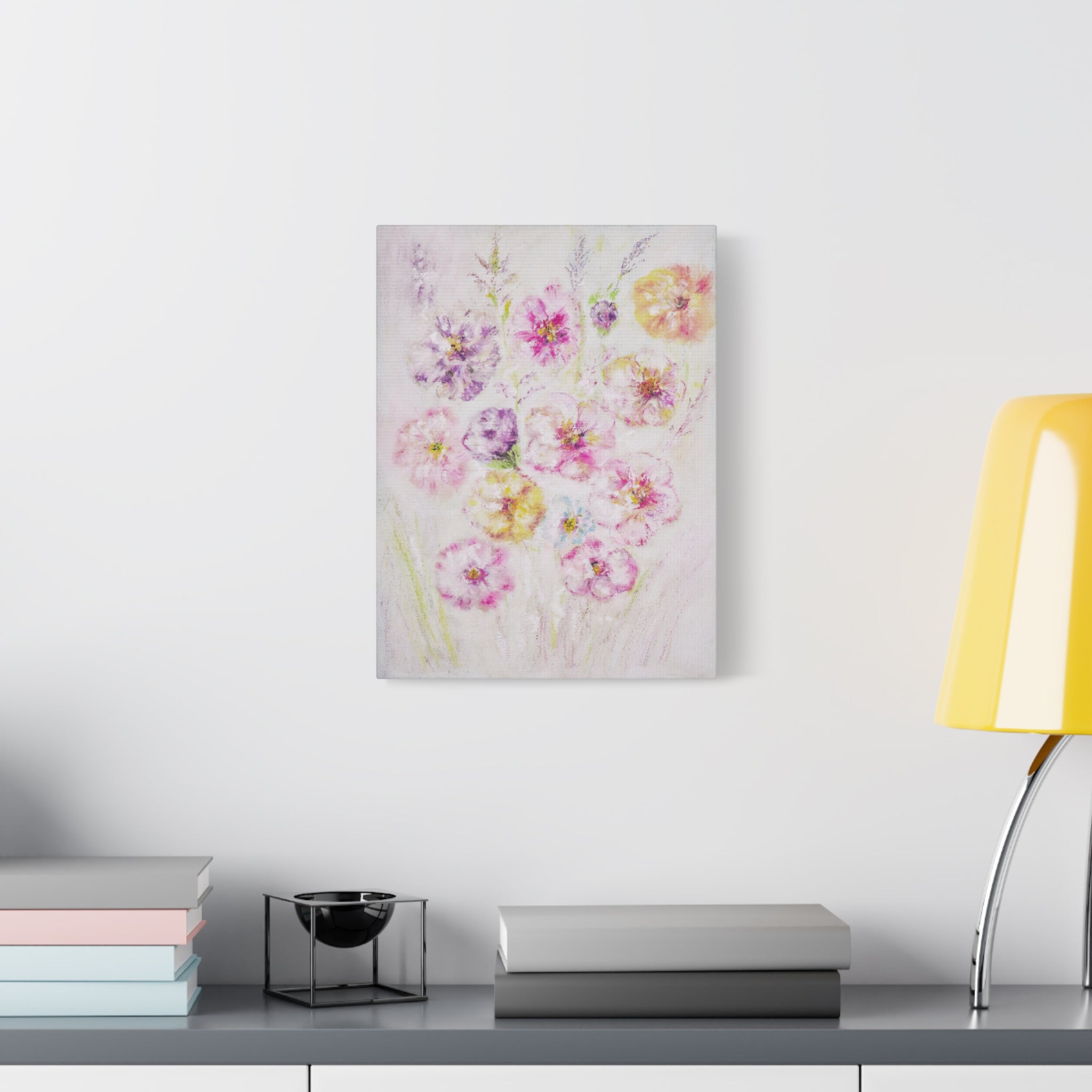 Floral Watercolor Bouquet Canvas Print — Matte Stretched Wall Art