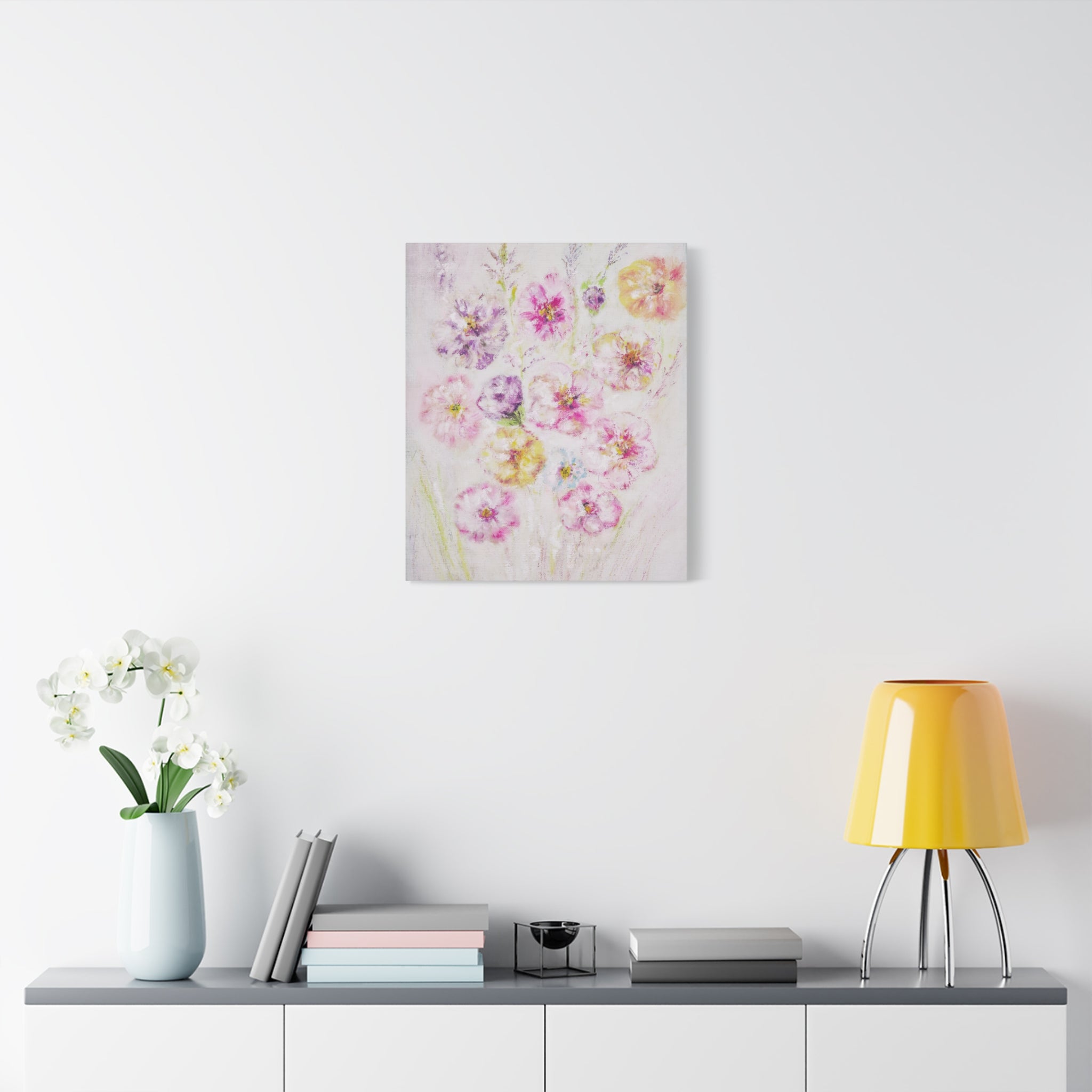 Floral Watercolor Bouquet Canvas Print — Matte Stretched Wall Art