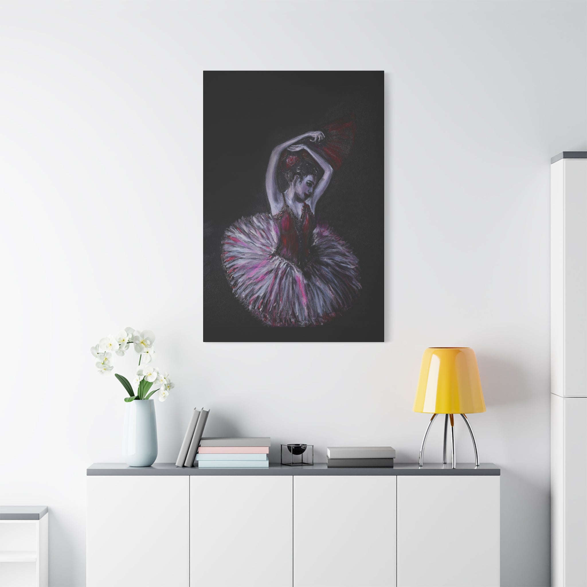 Ballerina Ballet Dancer Matte Stretched Canvas Art