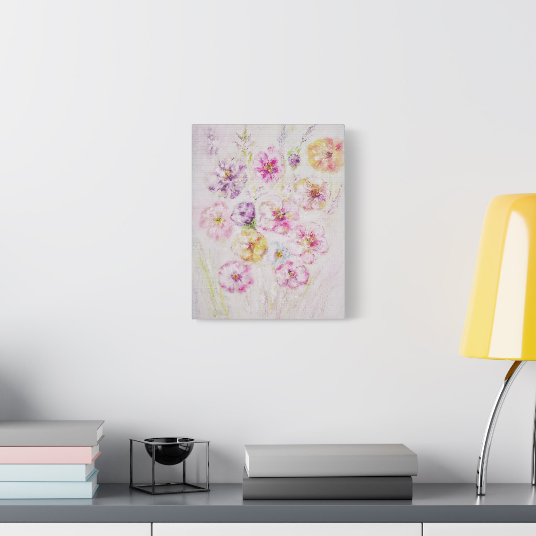 Floral Watercolor Bouquet Canvas Print — Matte Stretched Wall Art