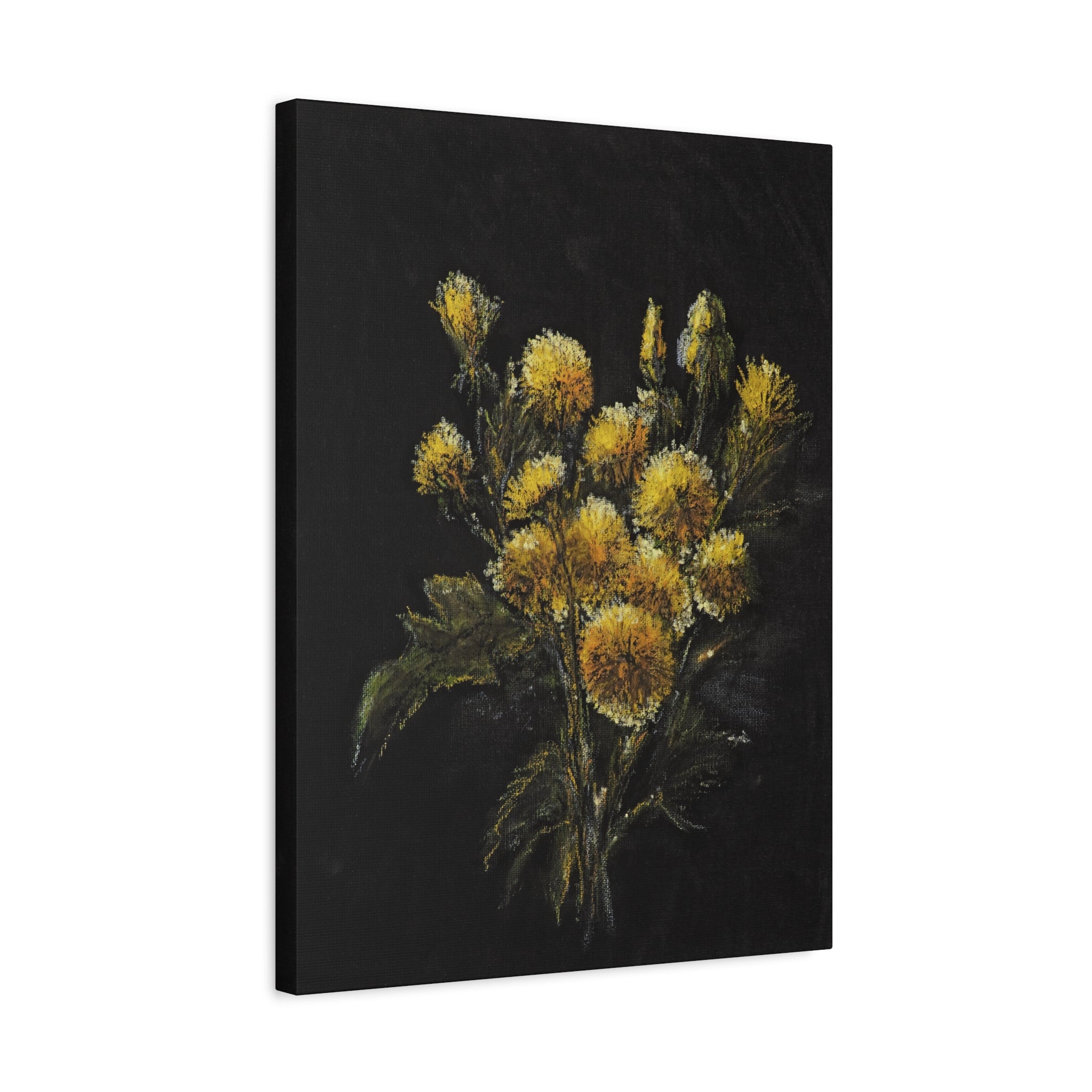 Floral Yellow Bouquet Matte Canvas Wall Art