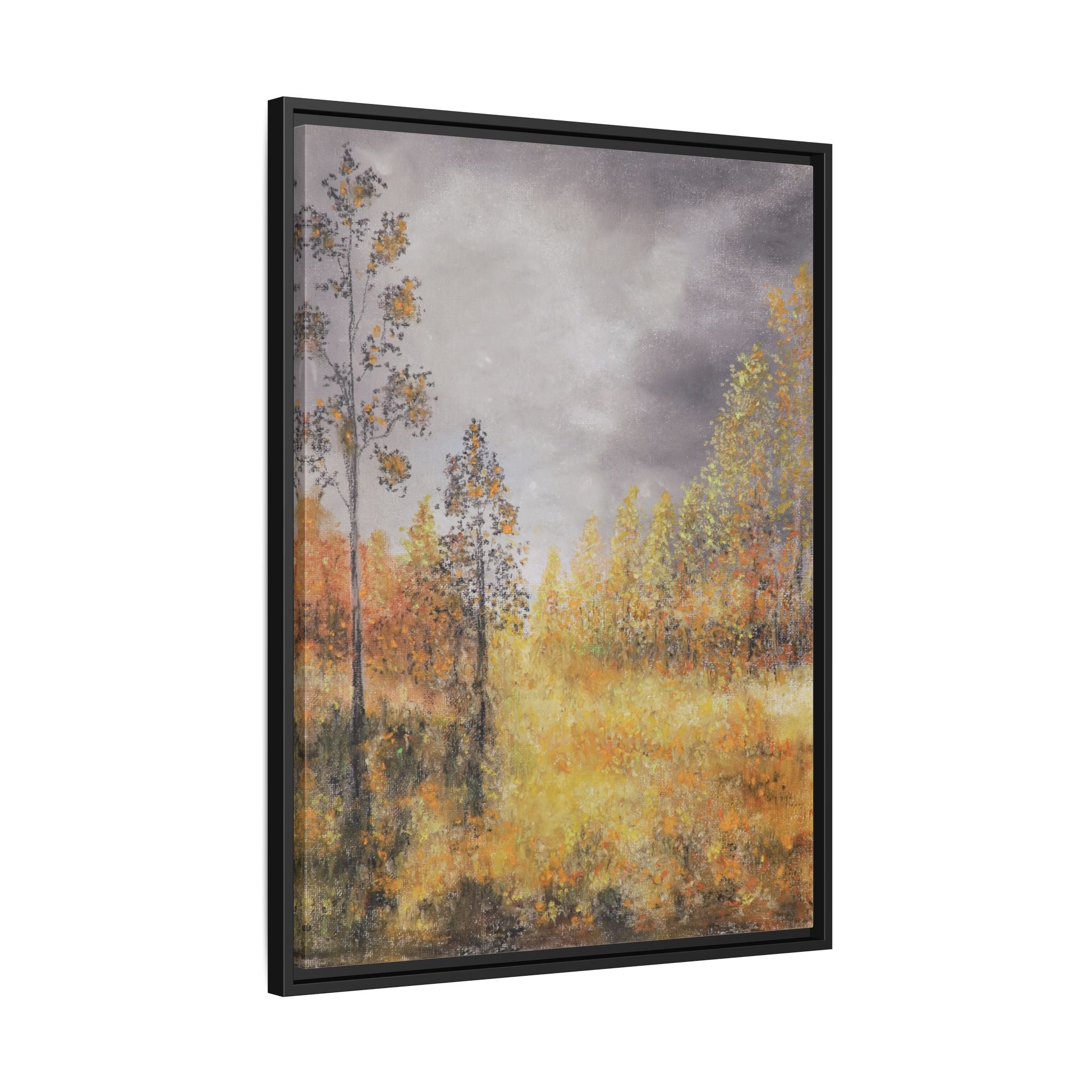 Autumn Meadow - Framed Autumn Landscape Canvas Print
