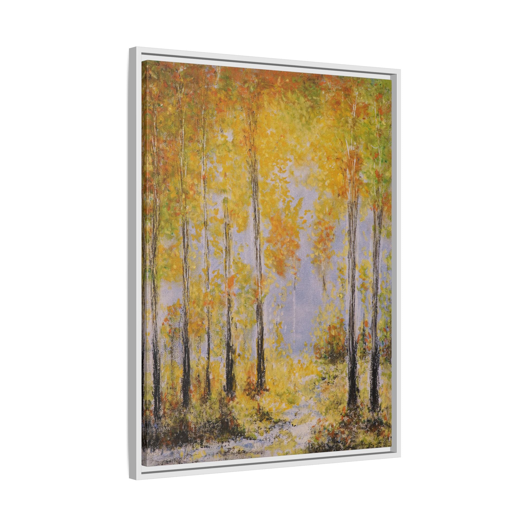 Autumn Birch Forest - Canvas Framed Wall Art