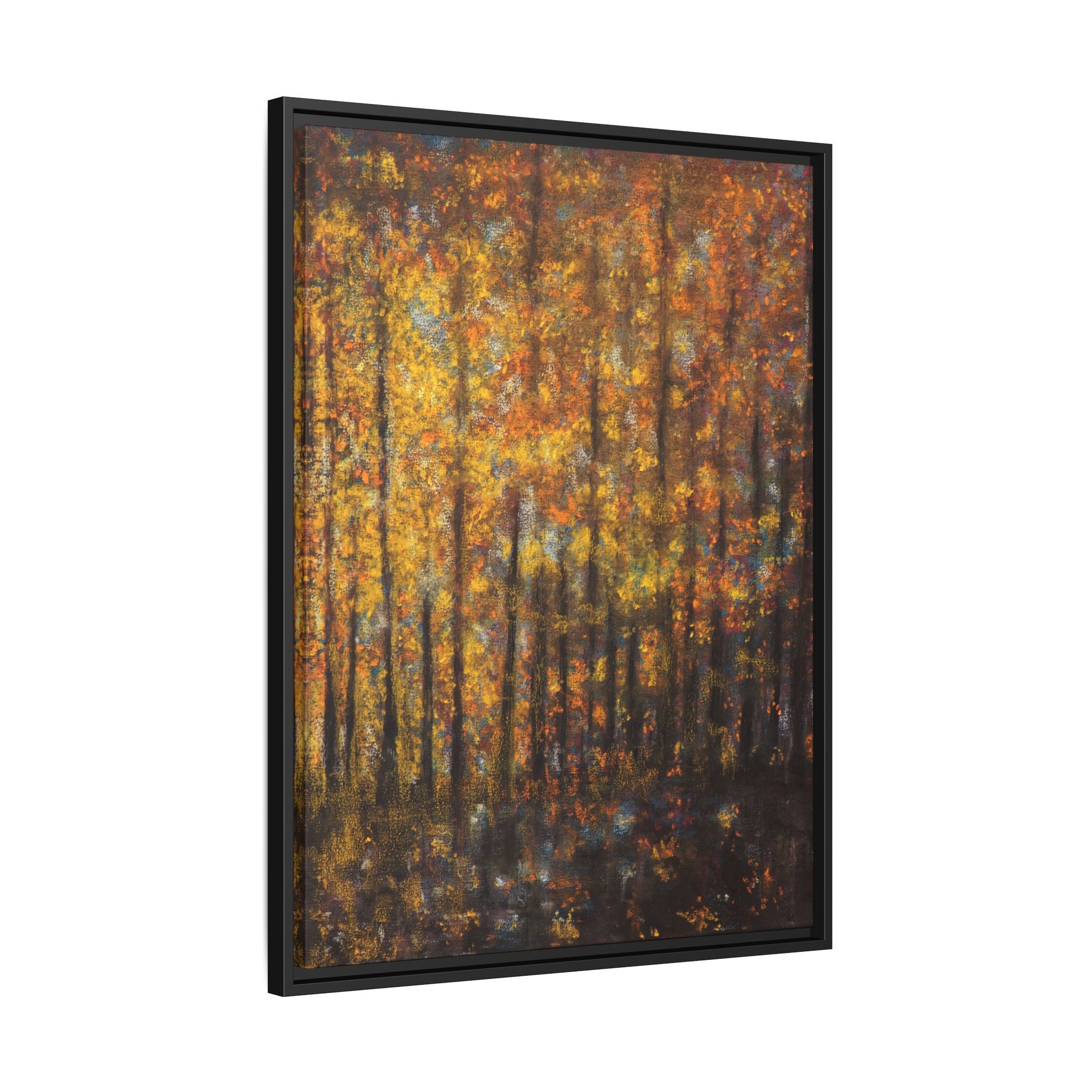 Autumn Forest Matte Canvas Print — Framed Fall Landscape Wall Art