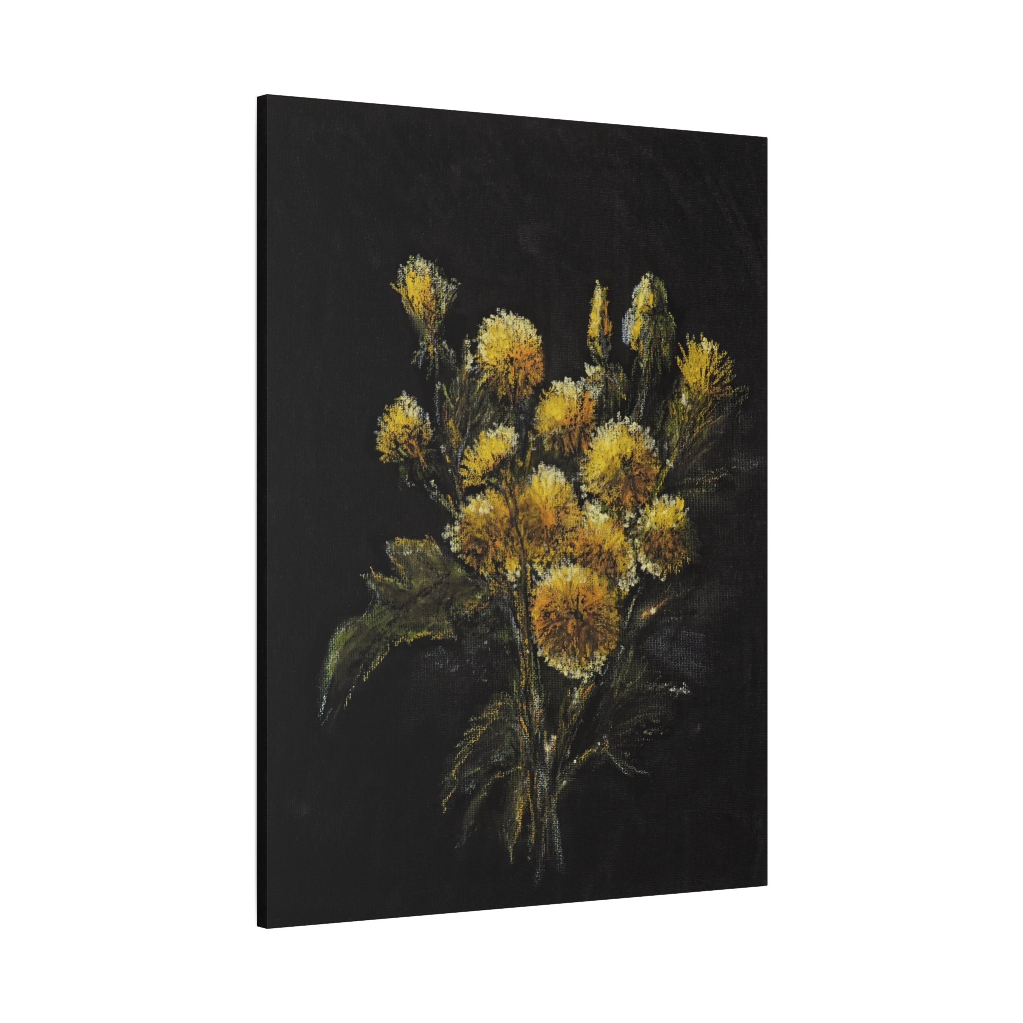 Floral Yellow Bouquet Matte Canvas Wall Art
