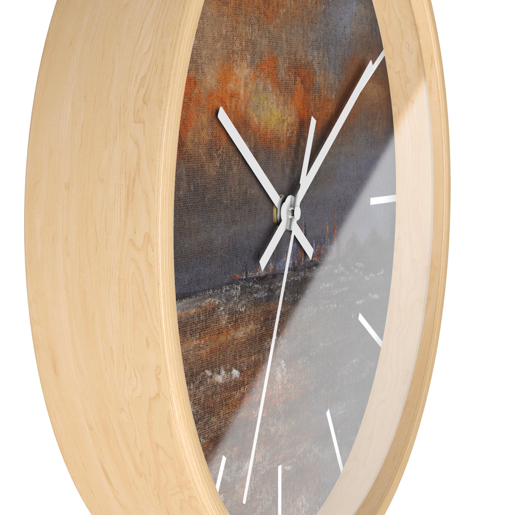 Coastal Sunset Wall Clock — Moody Seascape Timepiece