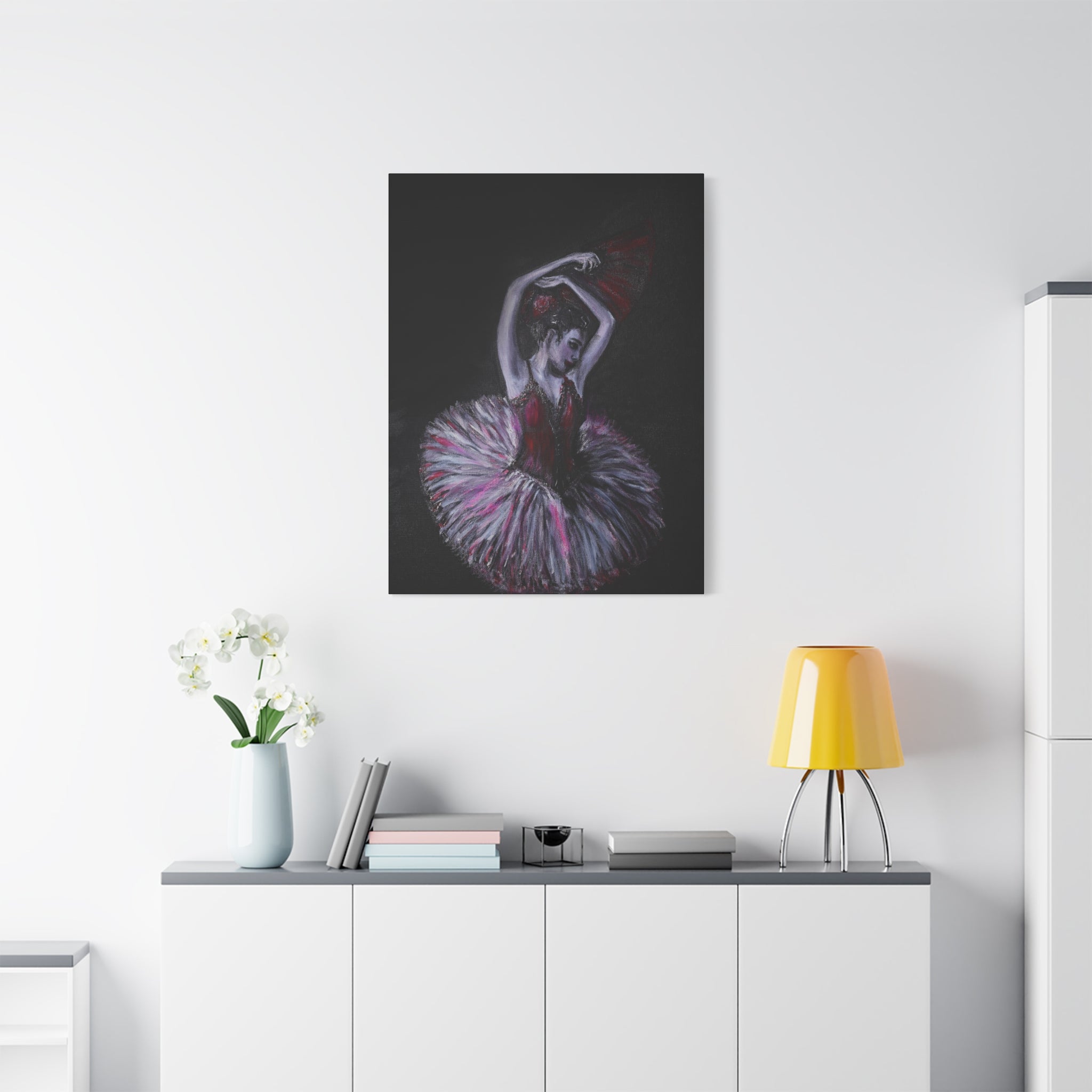 Ballerina Ballet Dancer Matte Stretched Canvas Art