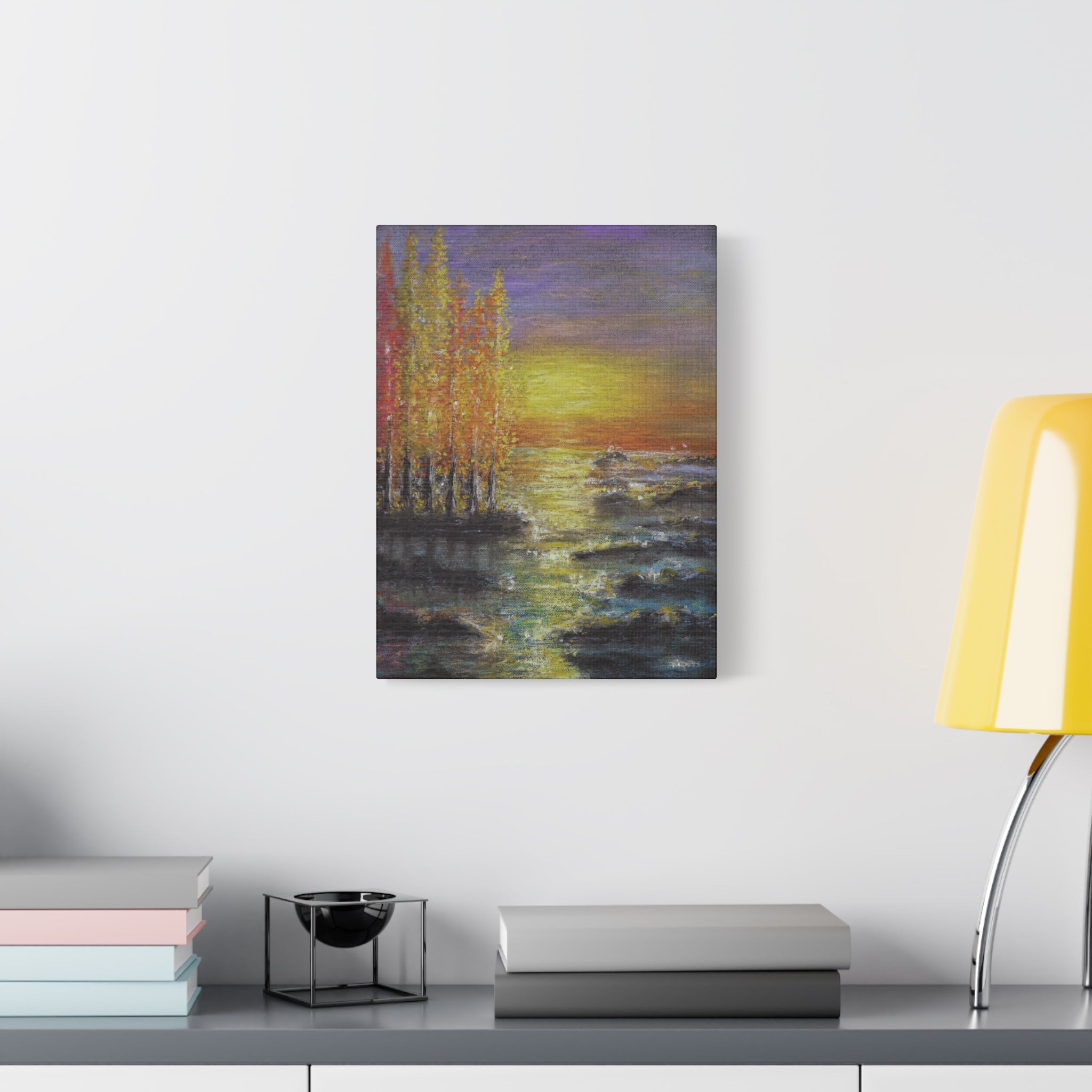 Tranquil Sunset Lake Canvas Print — Matte Stretched Canvas