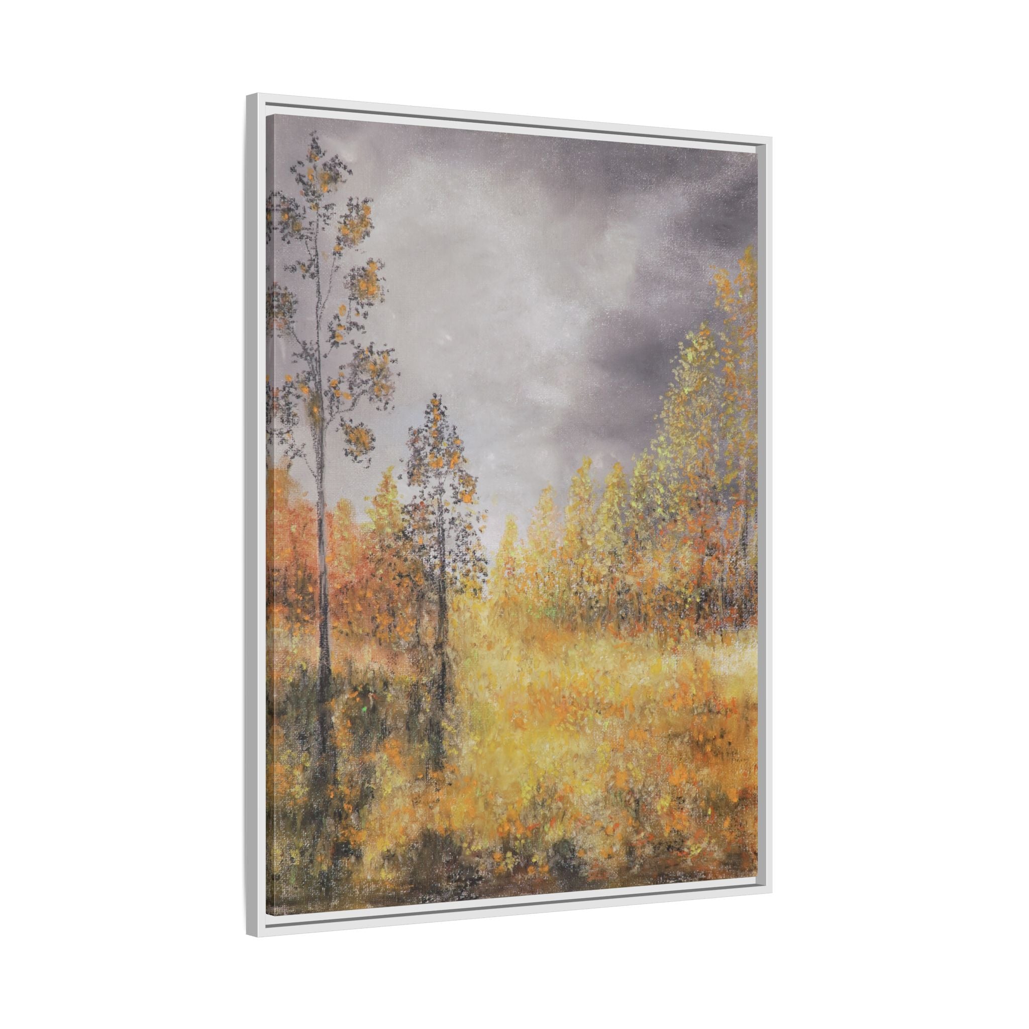 Autumn Meadow - Framed Autumn Landscape Canvas Print