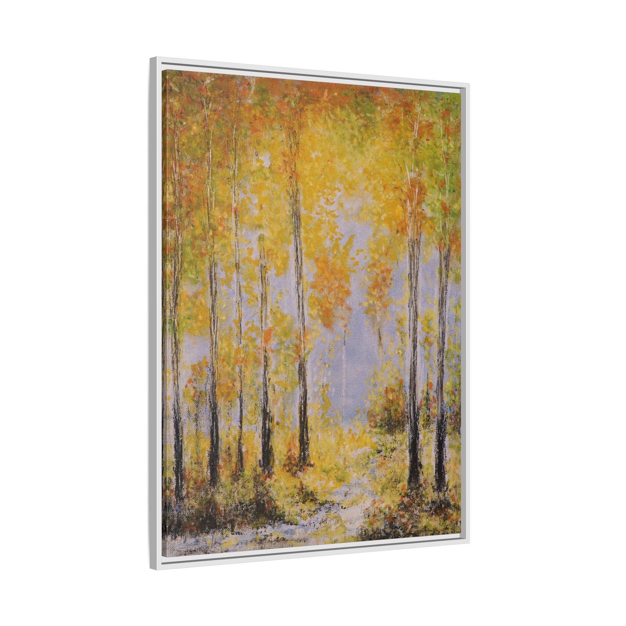 Autumn Birch Forest - Canvas Framed Wall Art