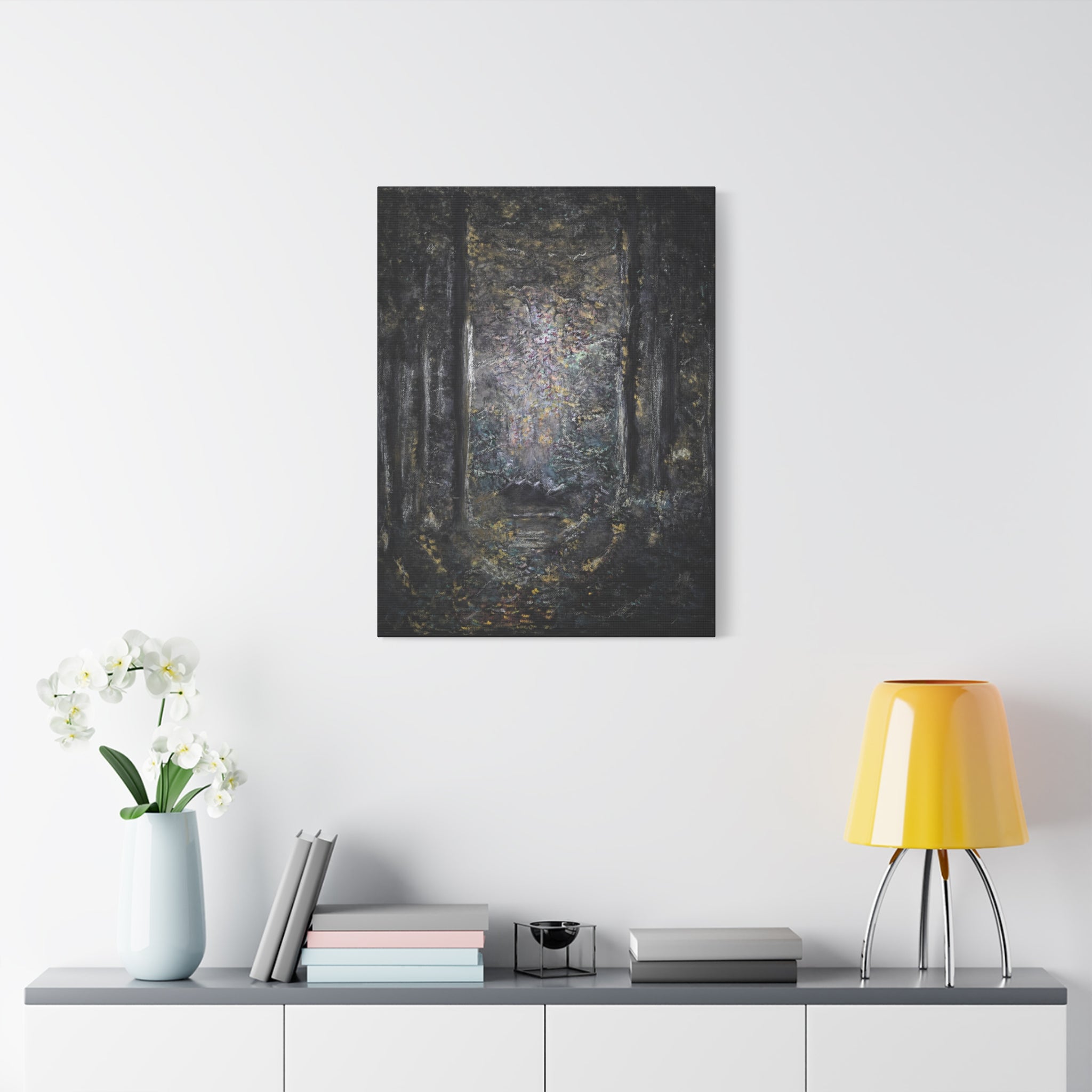 Mystic Forest Path Matte Canvas Wall Art