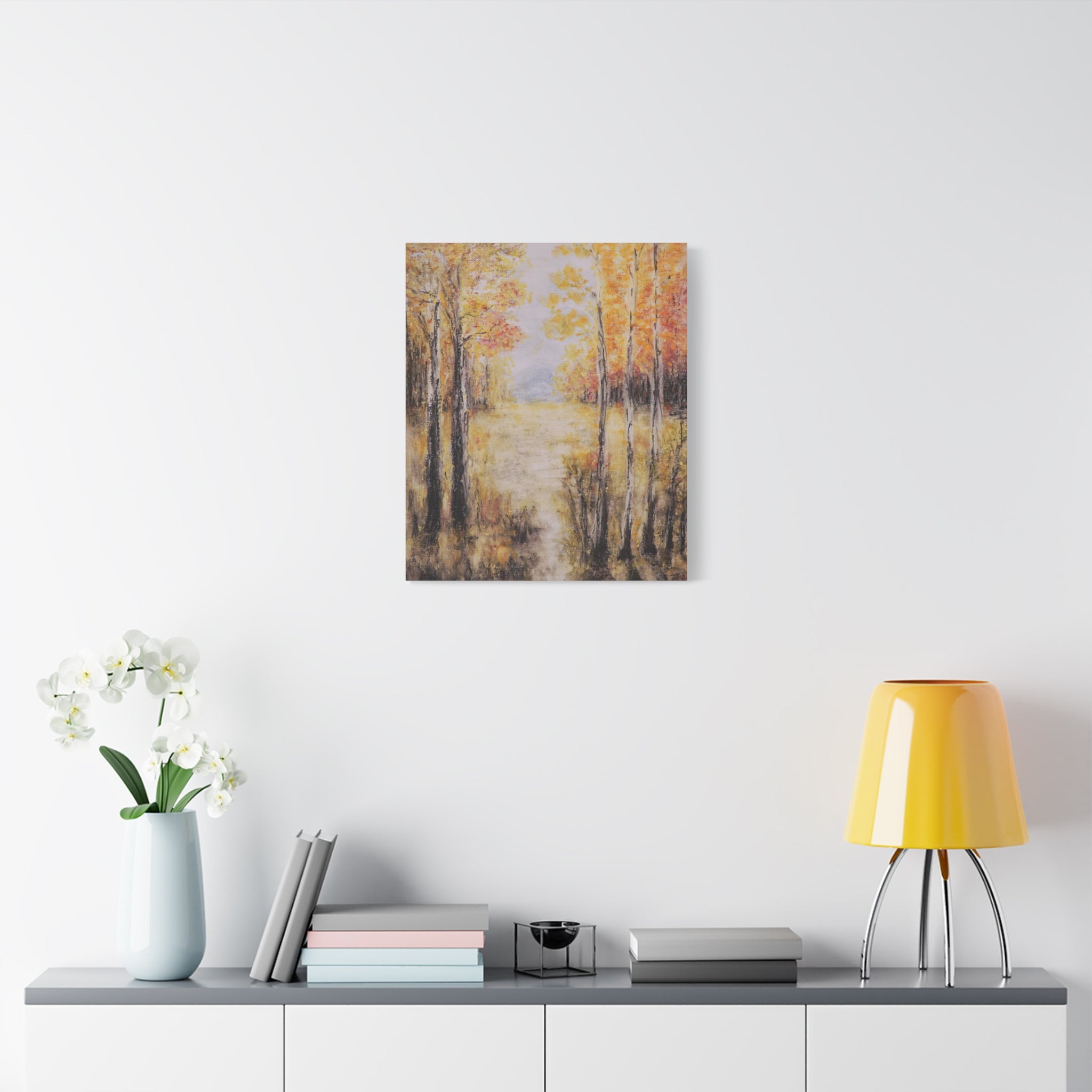 Autumn Aspens Matte Stretched Canvas Wall Art (1.25")