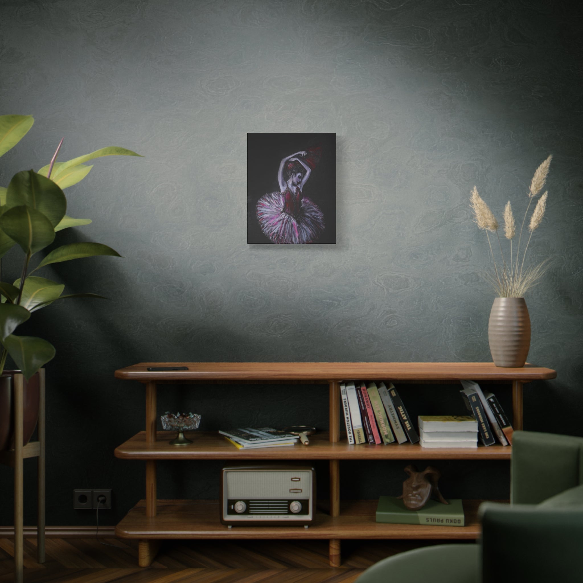Ballerina Ballet Dancer Matte Stretched Canvas Art