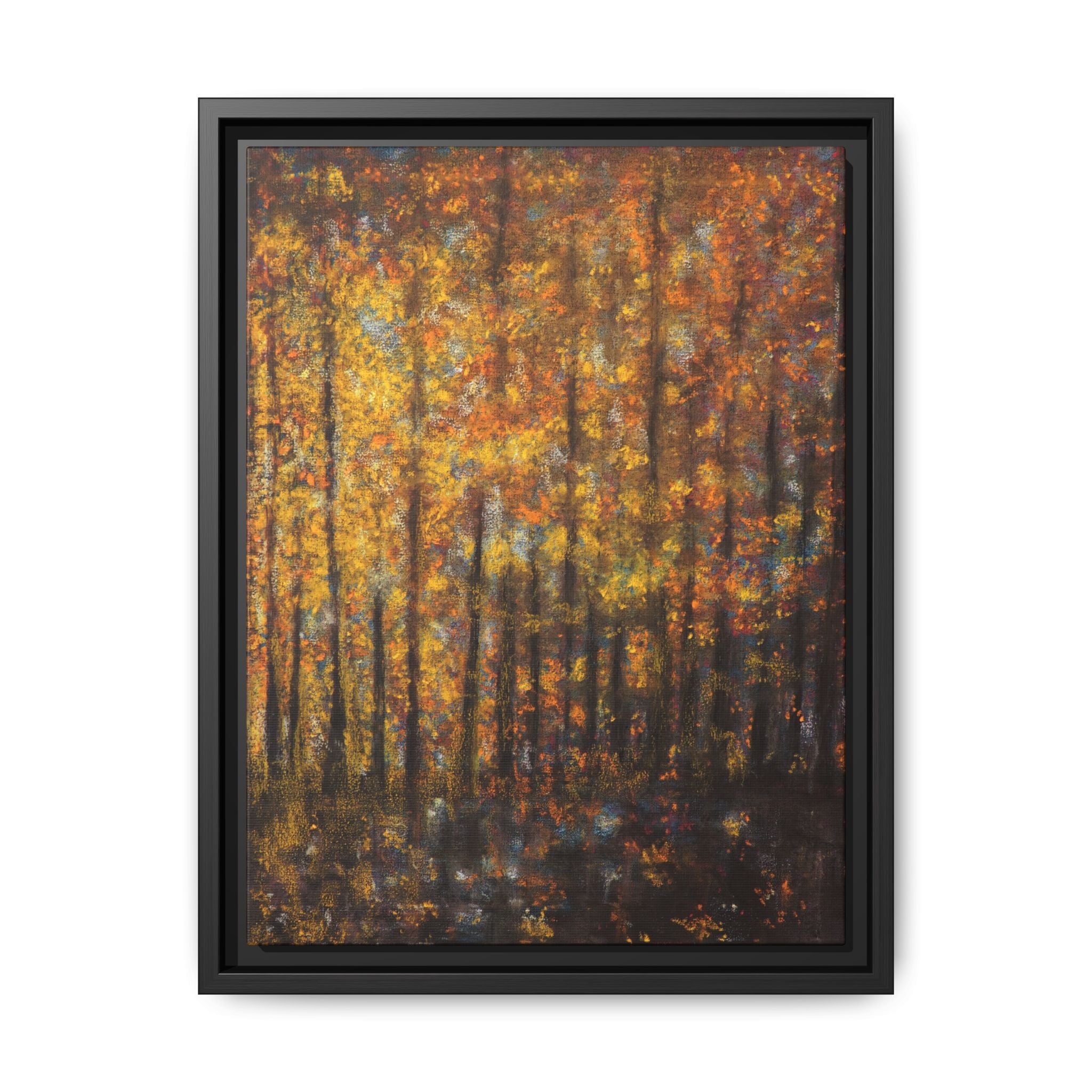 Autumn Forest Matte Canvas Print — Framed Fall Landscape Wall Art
