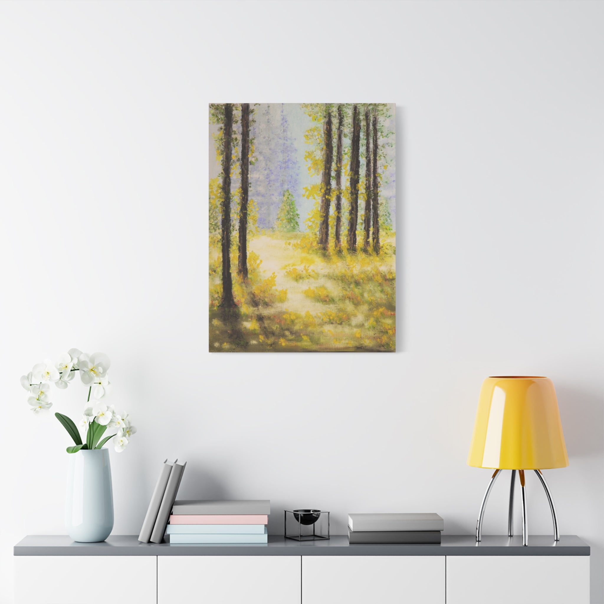 Canvas— Serene Sunlit Forest