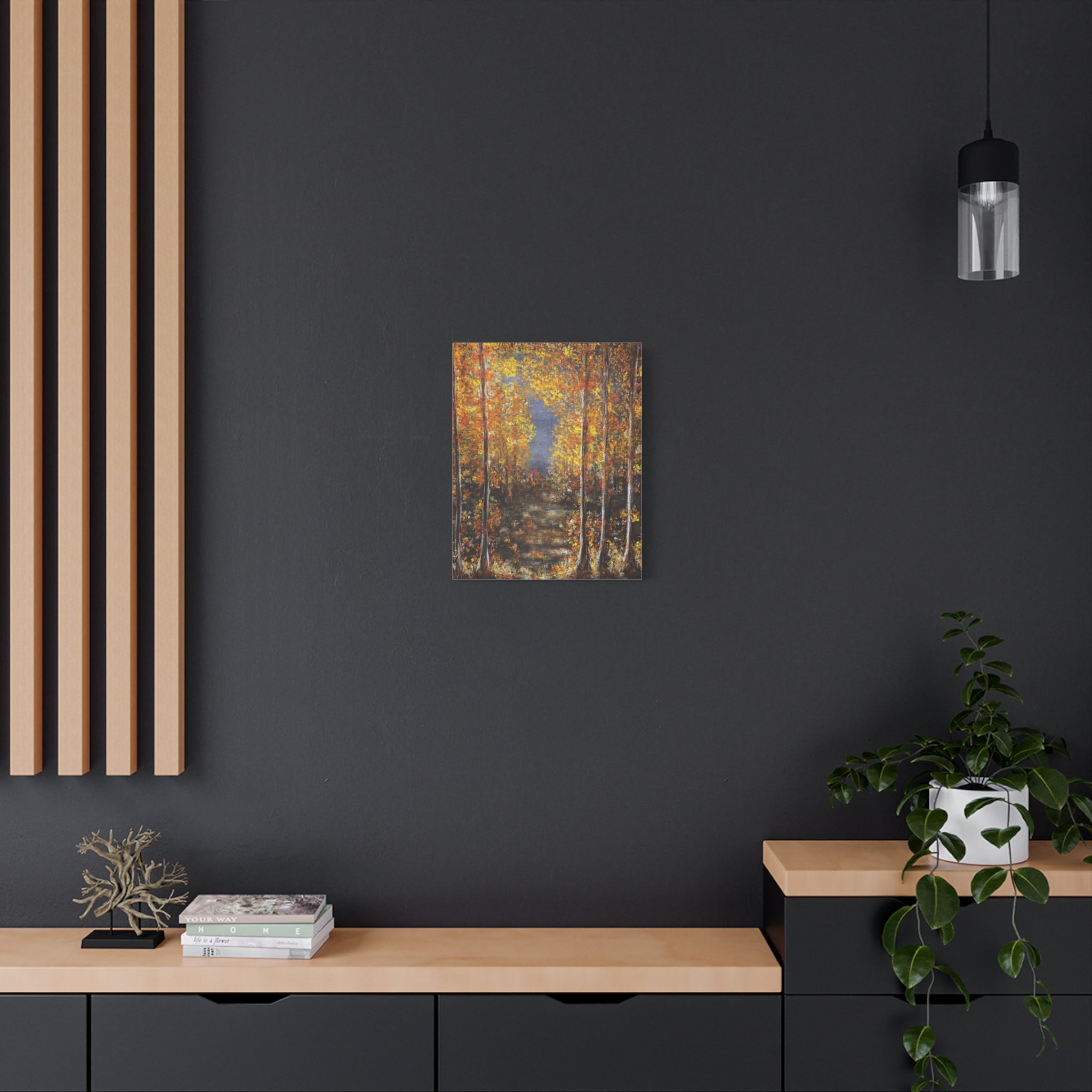 Autumn Forest Canvas Art — Stretched Matte Fall Landscape