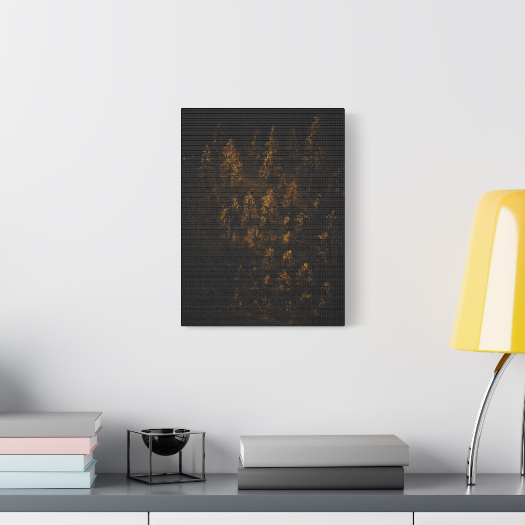 Autumn Forest Matte Canvas Print — Gold Fall Trees Wall Art, Stretched 1.25"