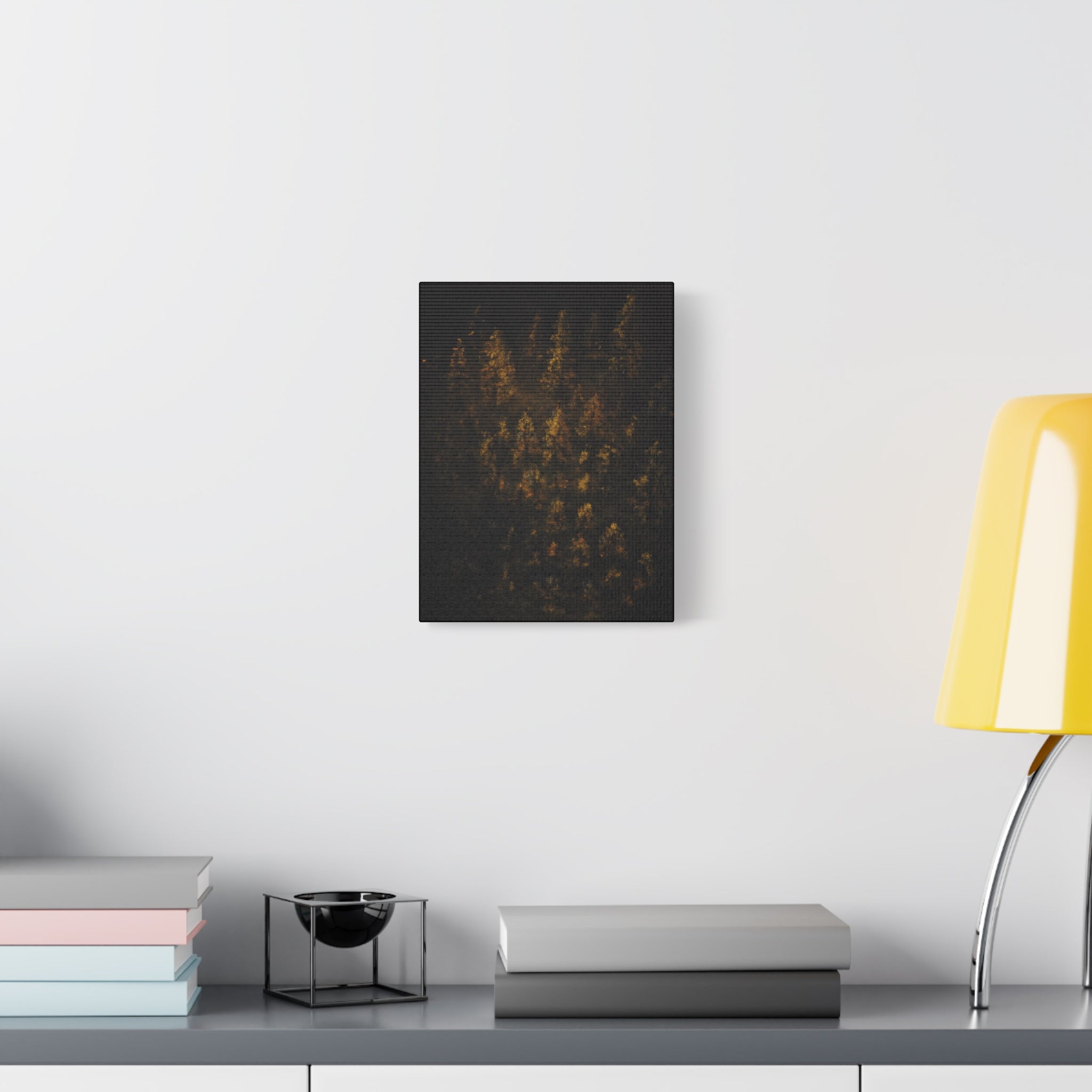 Autumn Forest Matte Canvas Print — Gold Fall Trees Wall Art, Stretched 1.25"