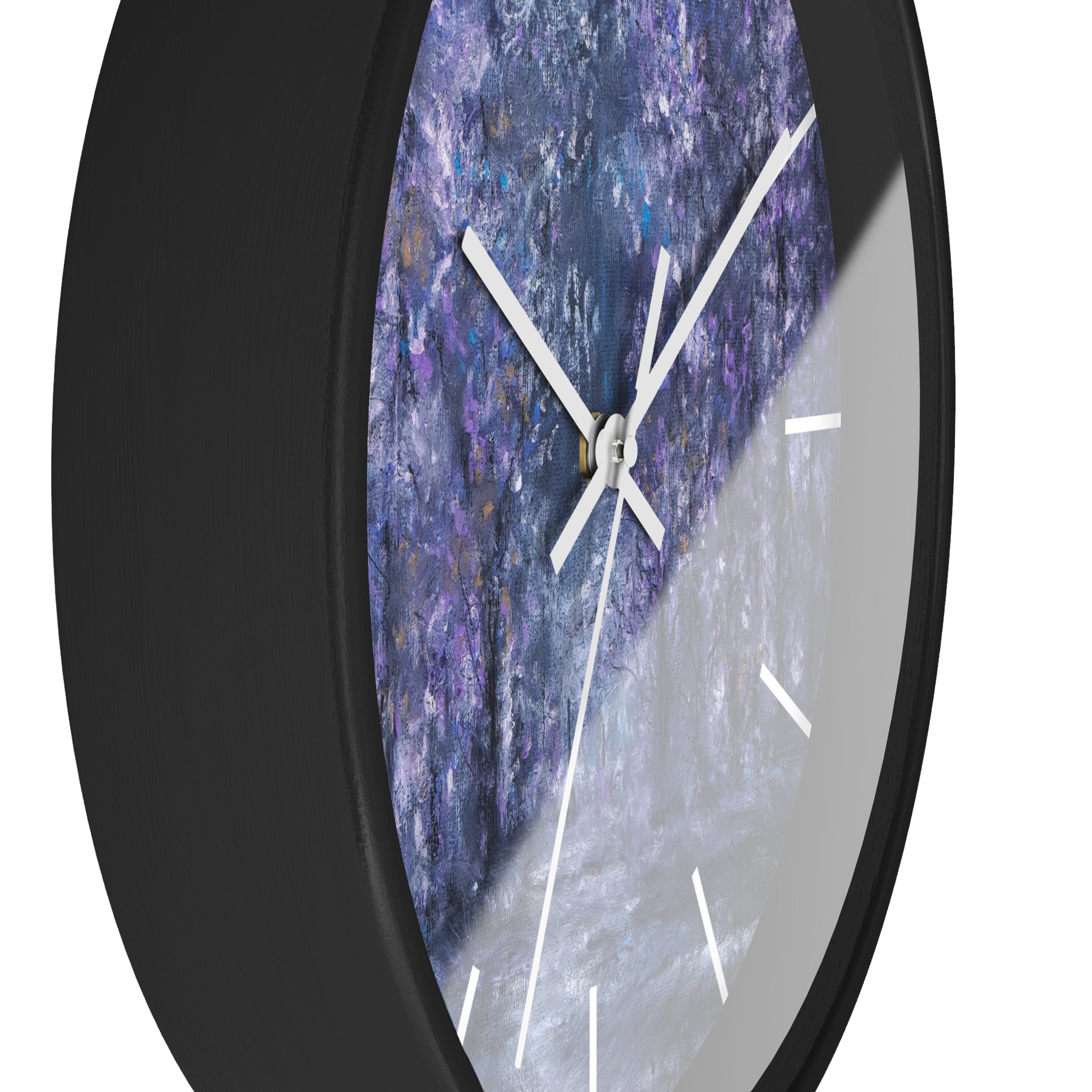 Purple Forest Wall Clock — Dreamy Lavender Tree Landscape Timepiece