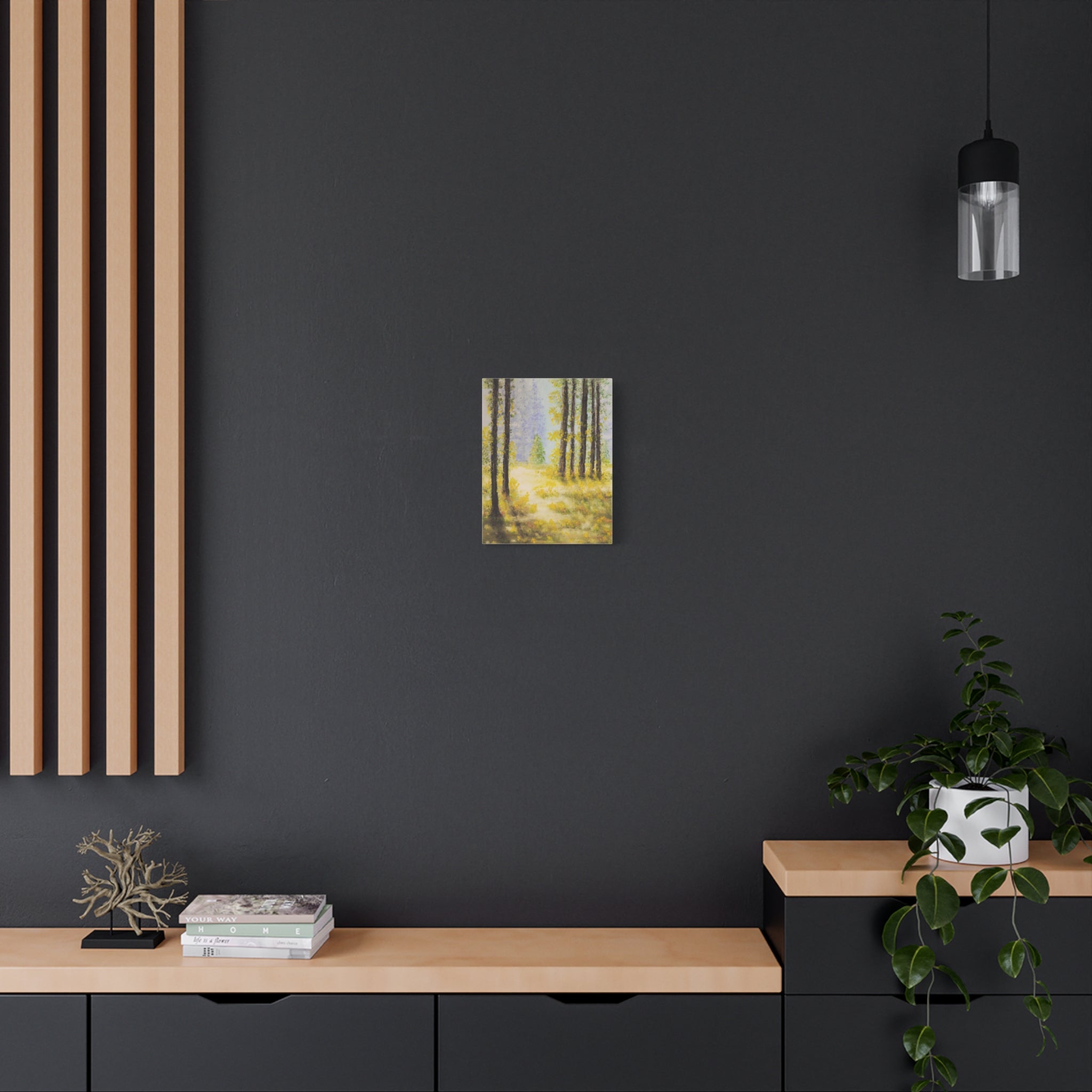 Canvas— Serene Sunlit Forest
