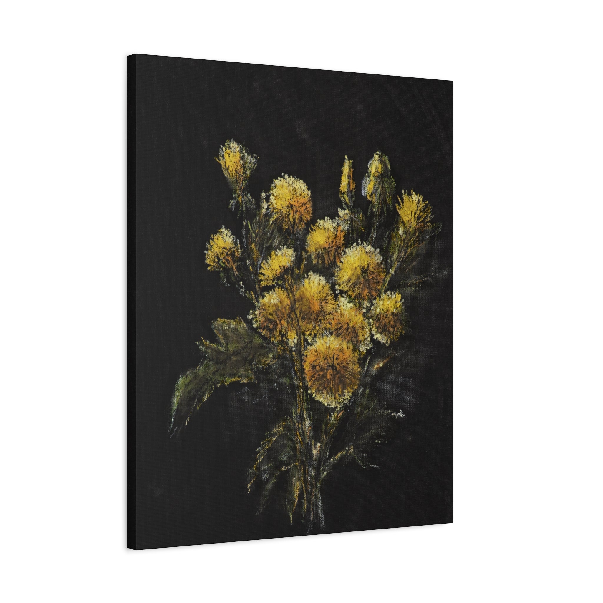 Floral Yellow Bouquet Matte Canvas Wall Art