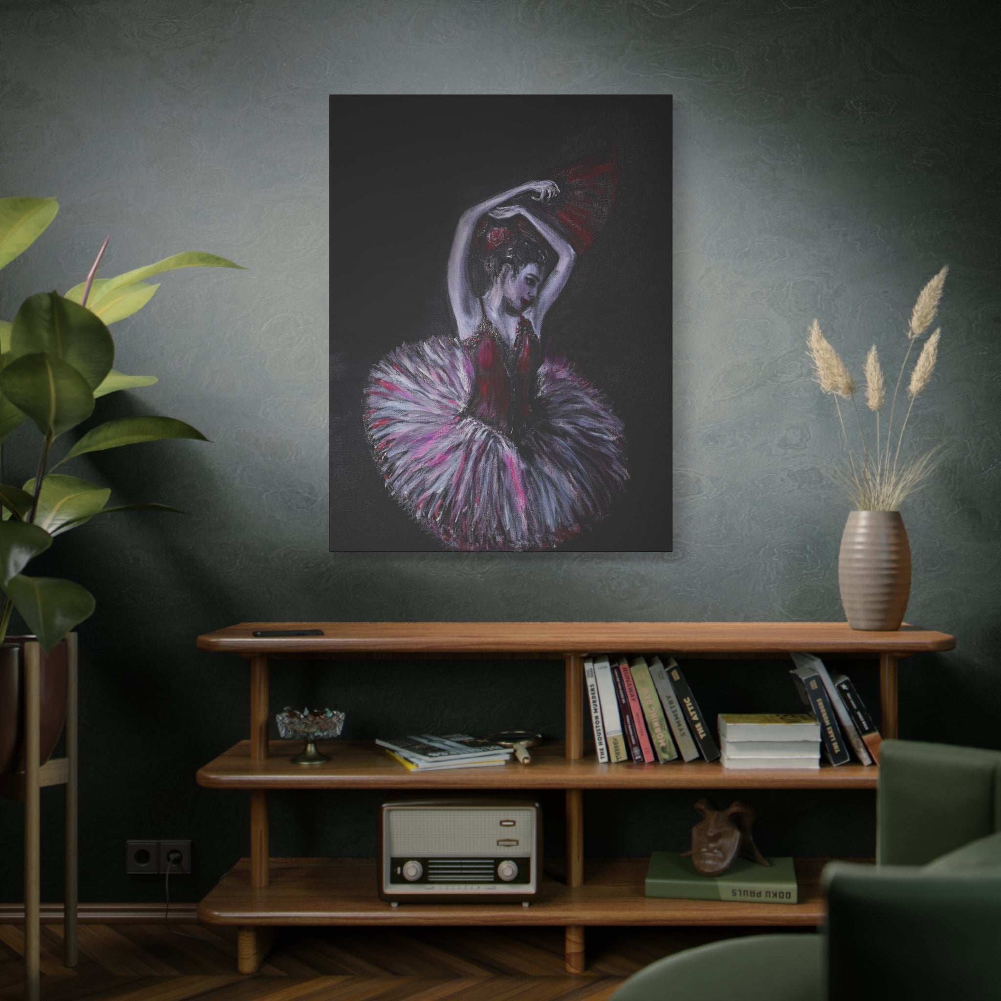 Ballerina Ballet Dancer Matte Stretched Canvas Art