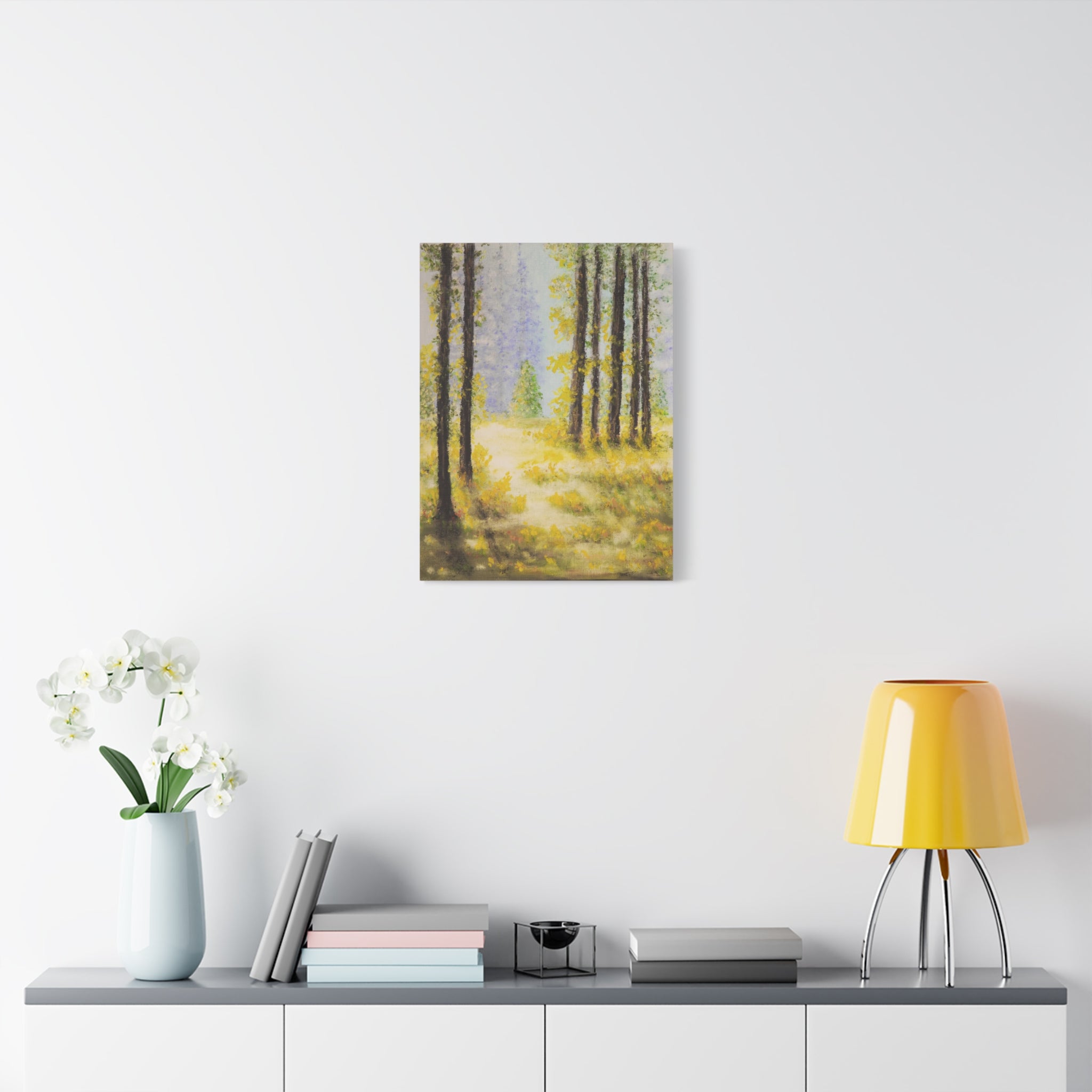 Canvas— Serene Sunlit Forest