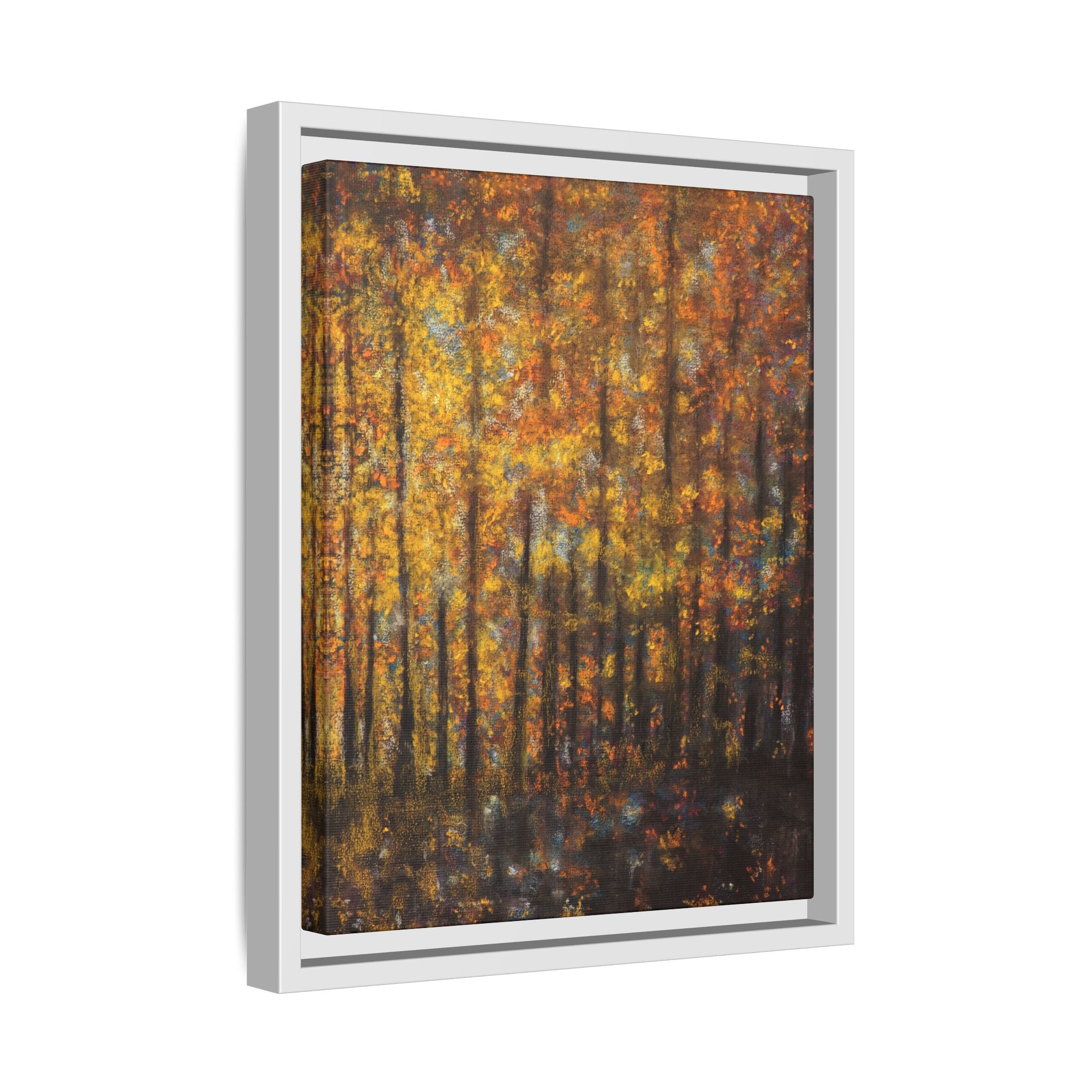 Autumn Forest Matte Canvas Print — Framed Fall Landscape Wall Art