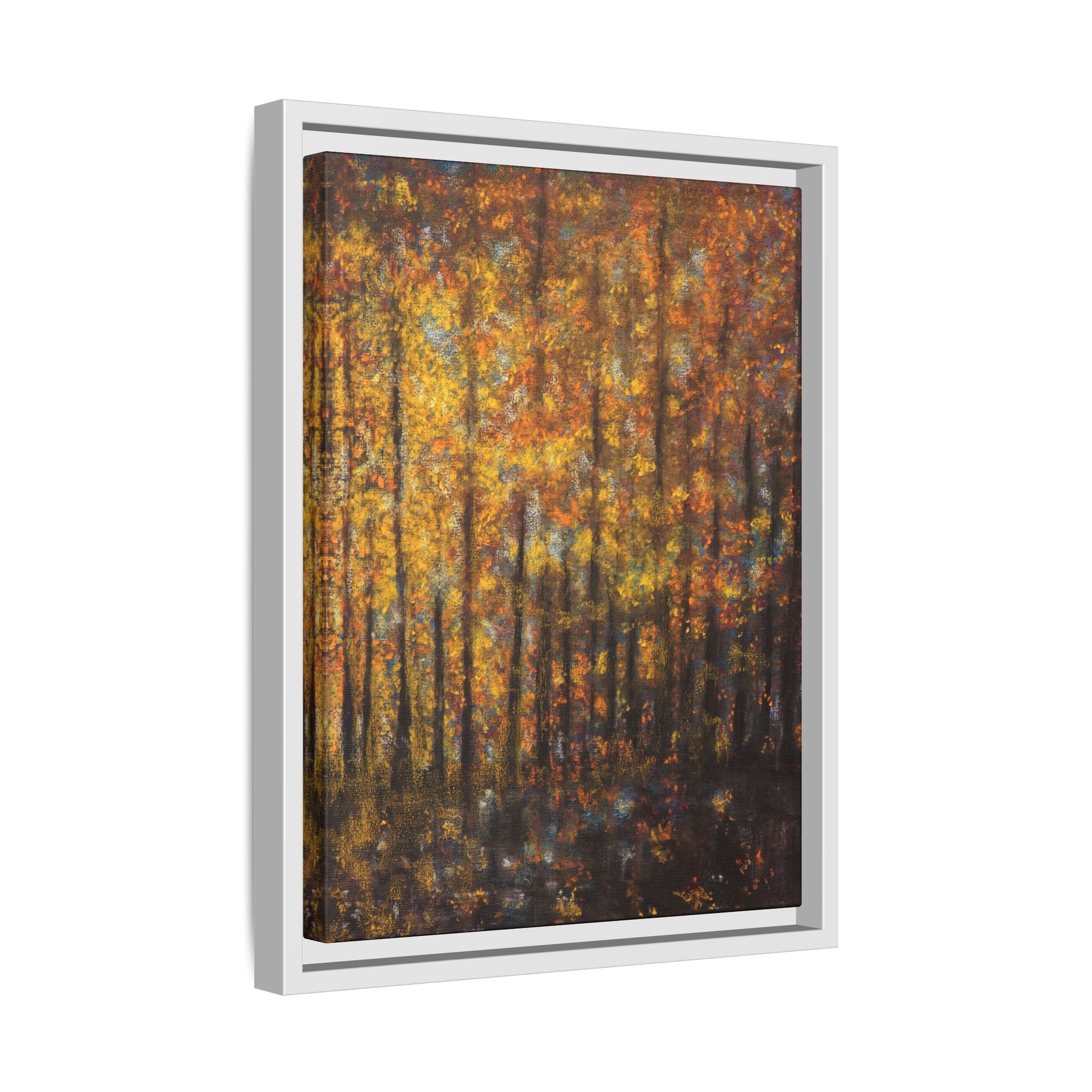 Autumn Forest Matte Canvas Print — Framed Fall Landscape Wall Art