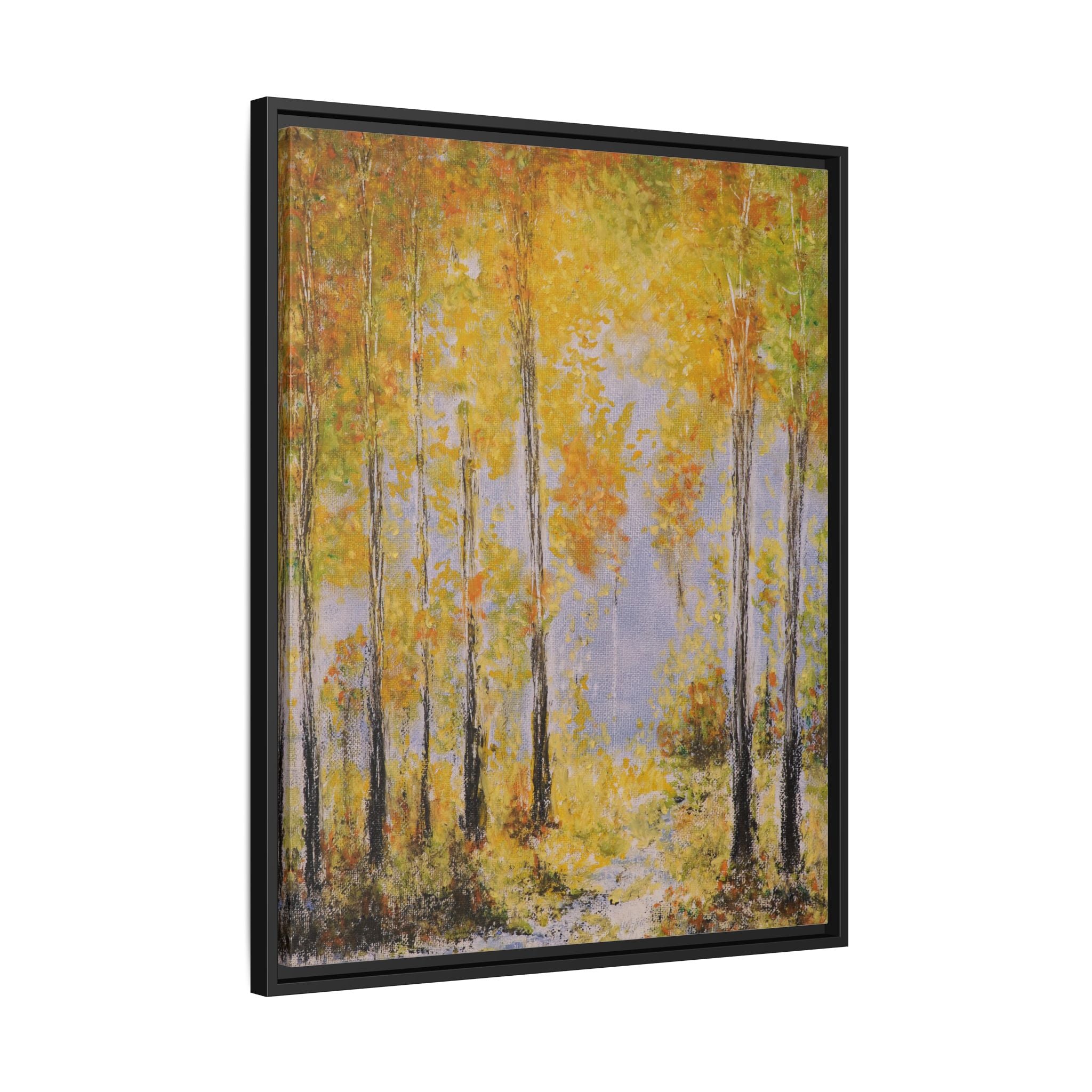 Autumn Birch Forest - Canvas Framed Wall Art