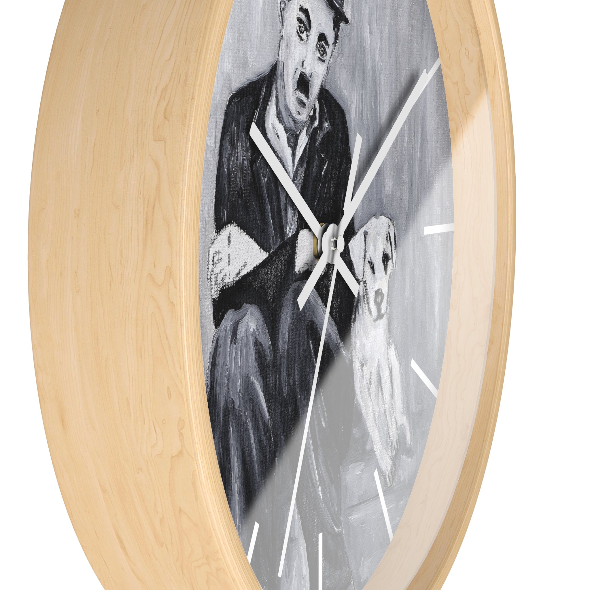 Charlie Chaplin Art Wall Clock — Vintage Silent Film Poster Style