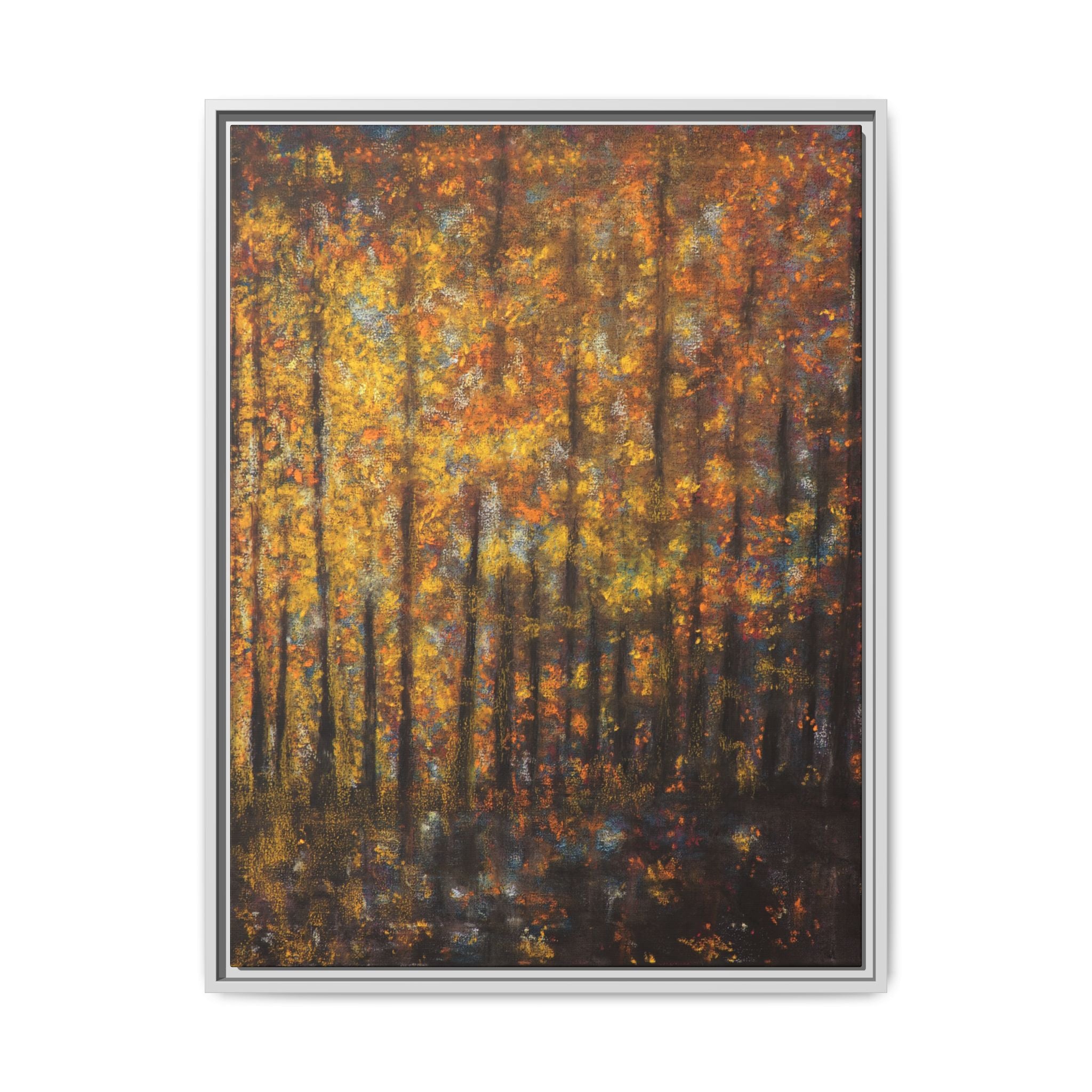 Autumn Forest Matte Canvas Print — Framed Fall Landscape Wall Art