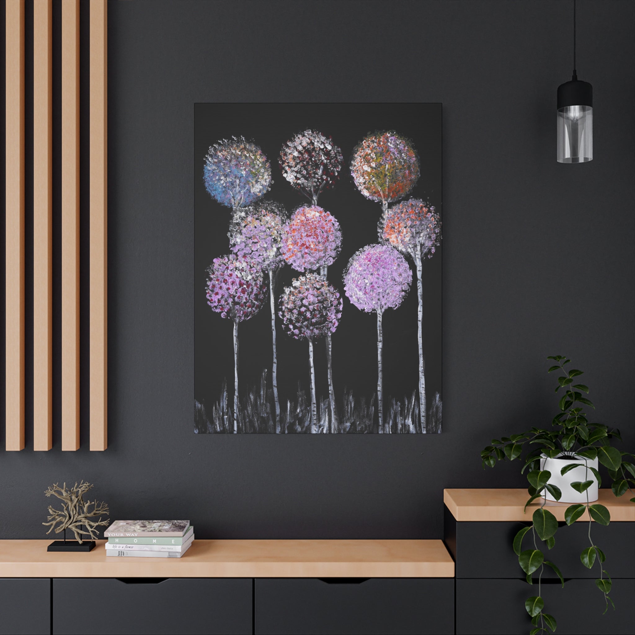 Abstract Floral Canvas Wall Art