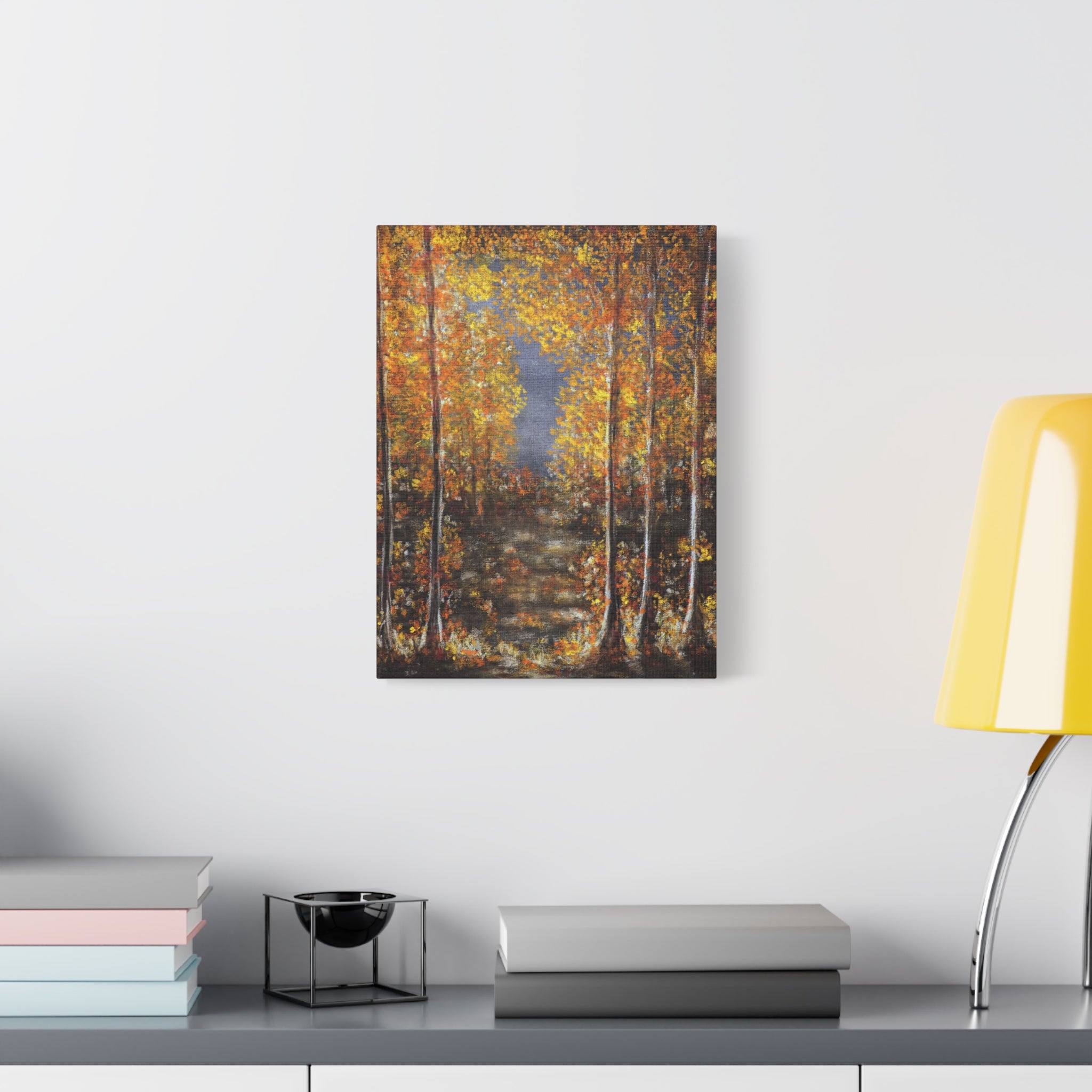 Autumn Forest Canvas Art — Stretched Matte Fall Landscape