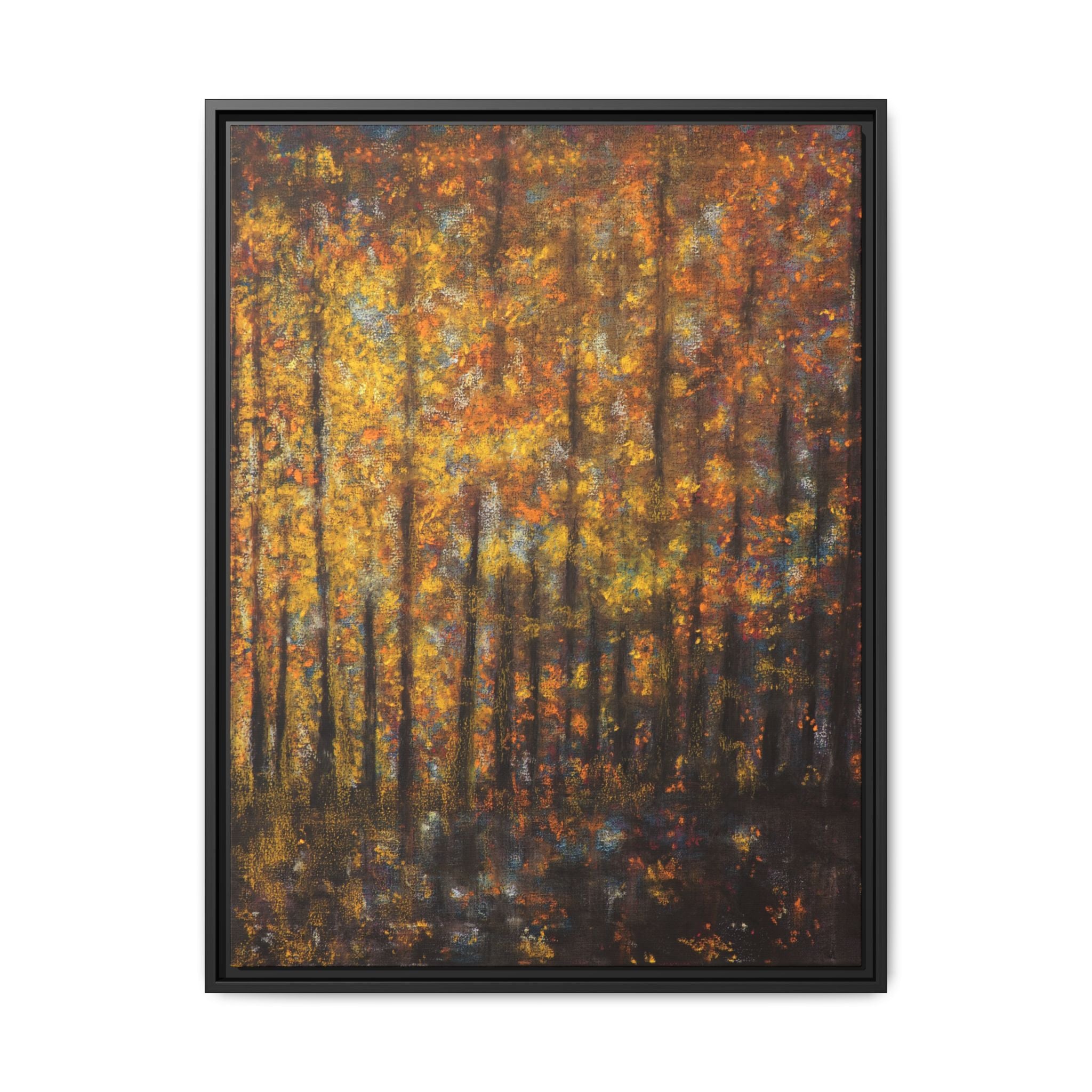 Autumn Forest Matte Canvas Print — Framed Fall Landscape Wall Art