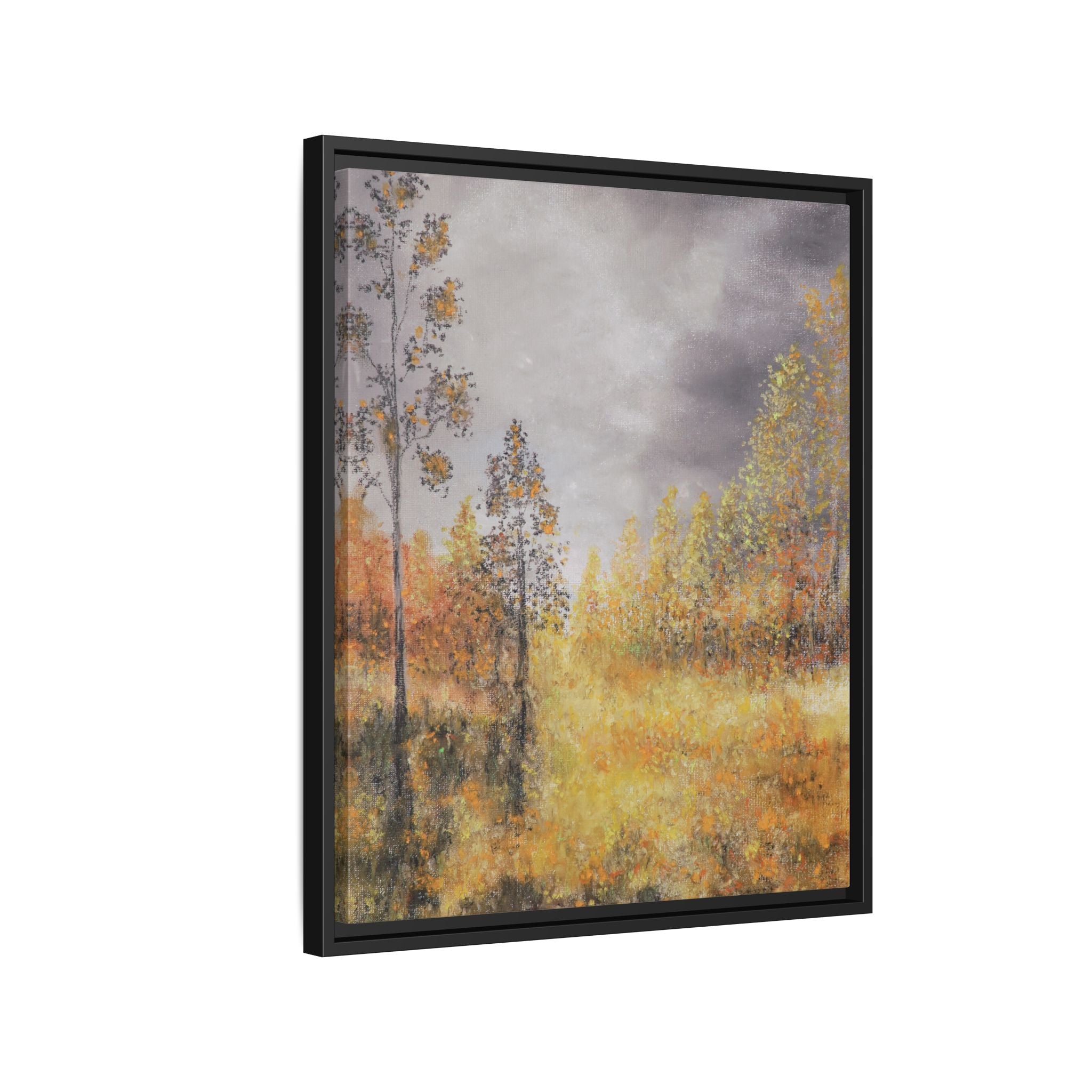 Autumn Meadow - Framed Autumn Landscape Canvas Print