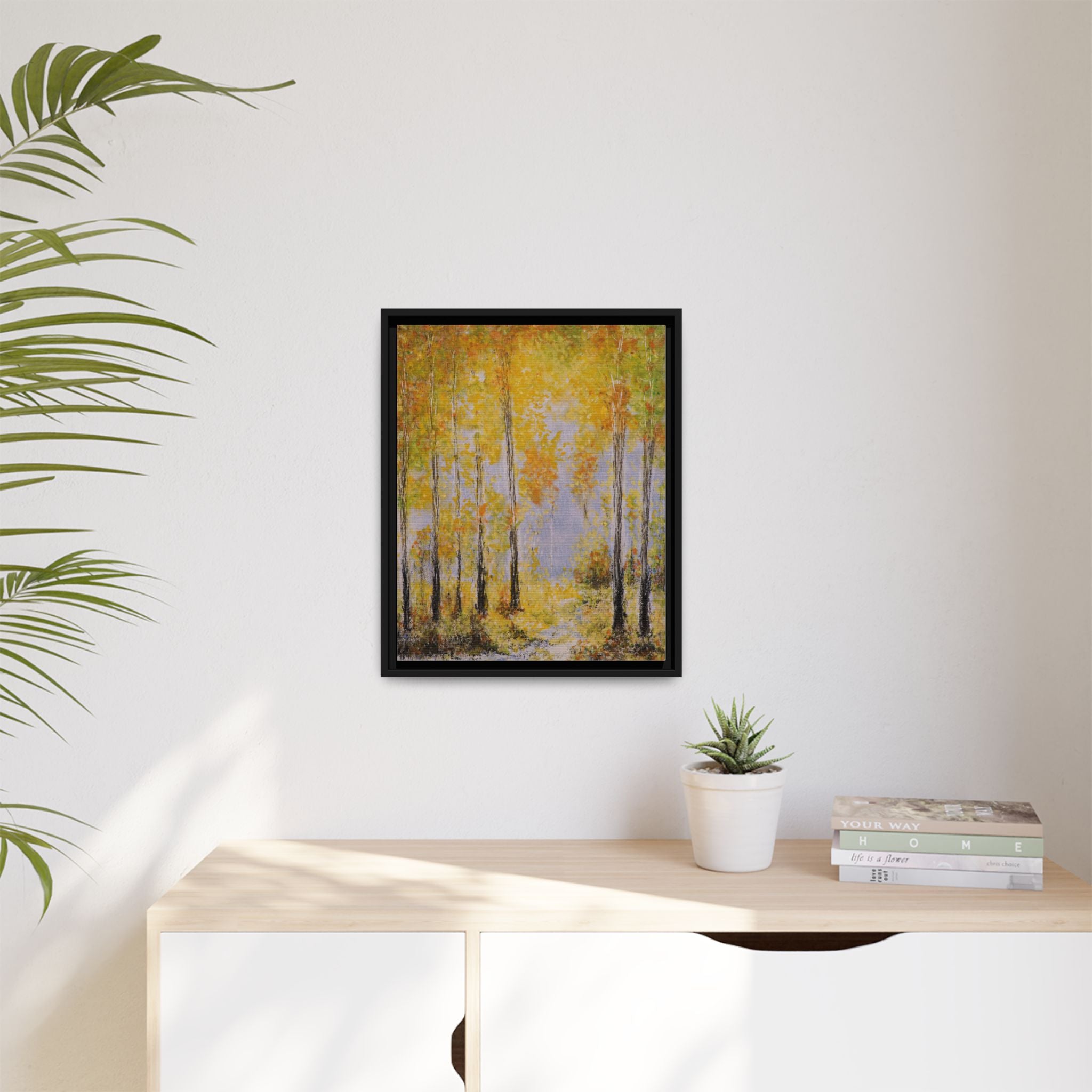 Autumn Birch Forest - Canvas Framed Wall Art