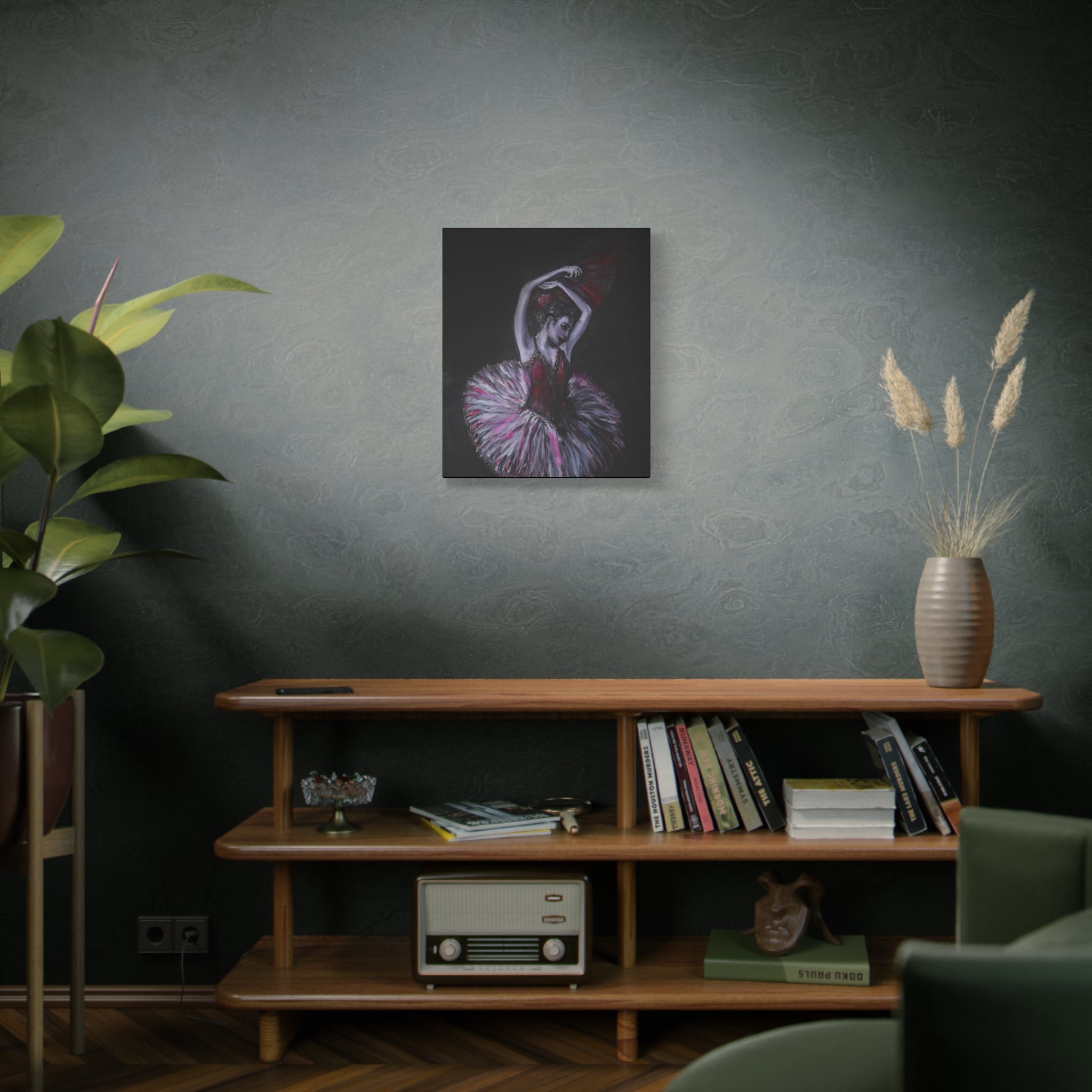 Ballerina Ballet Dancer Matte Stretched Canvas Art