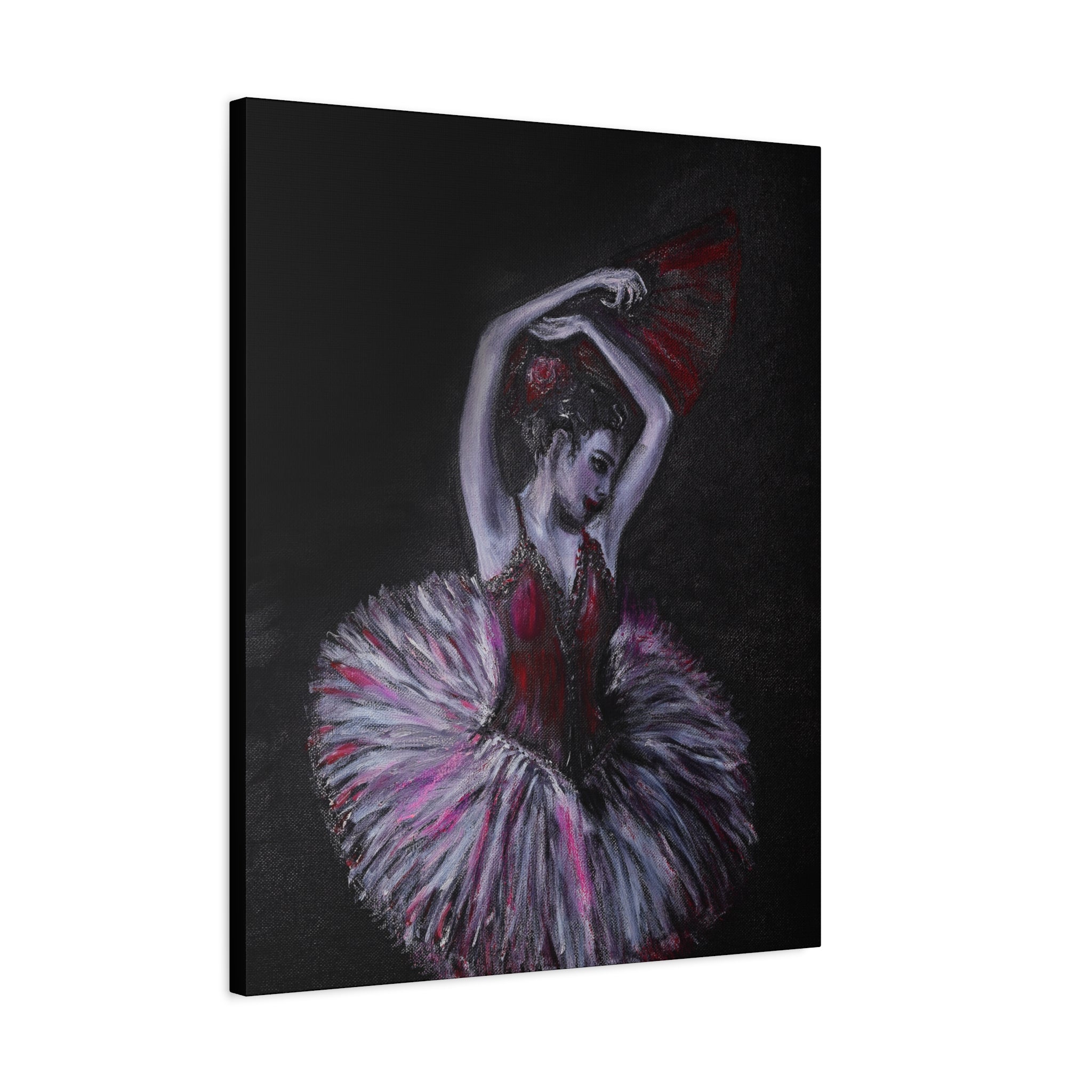 Ballerina Ballet Dancer Matte Stretched Canvas Art