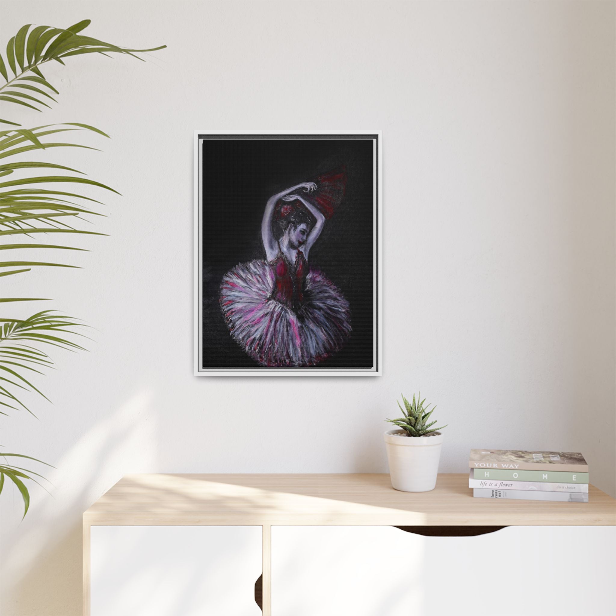 Ballerina Ballet Framed Art Canvas