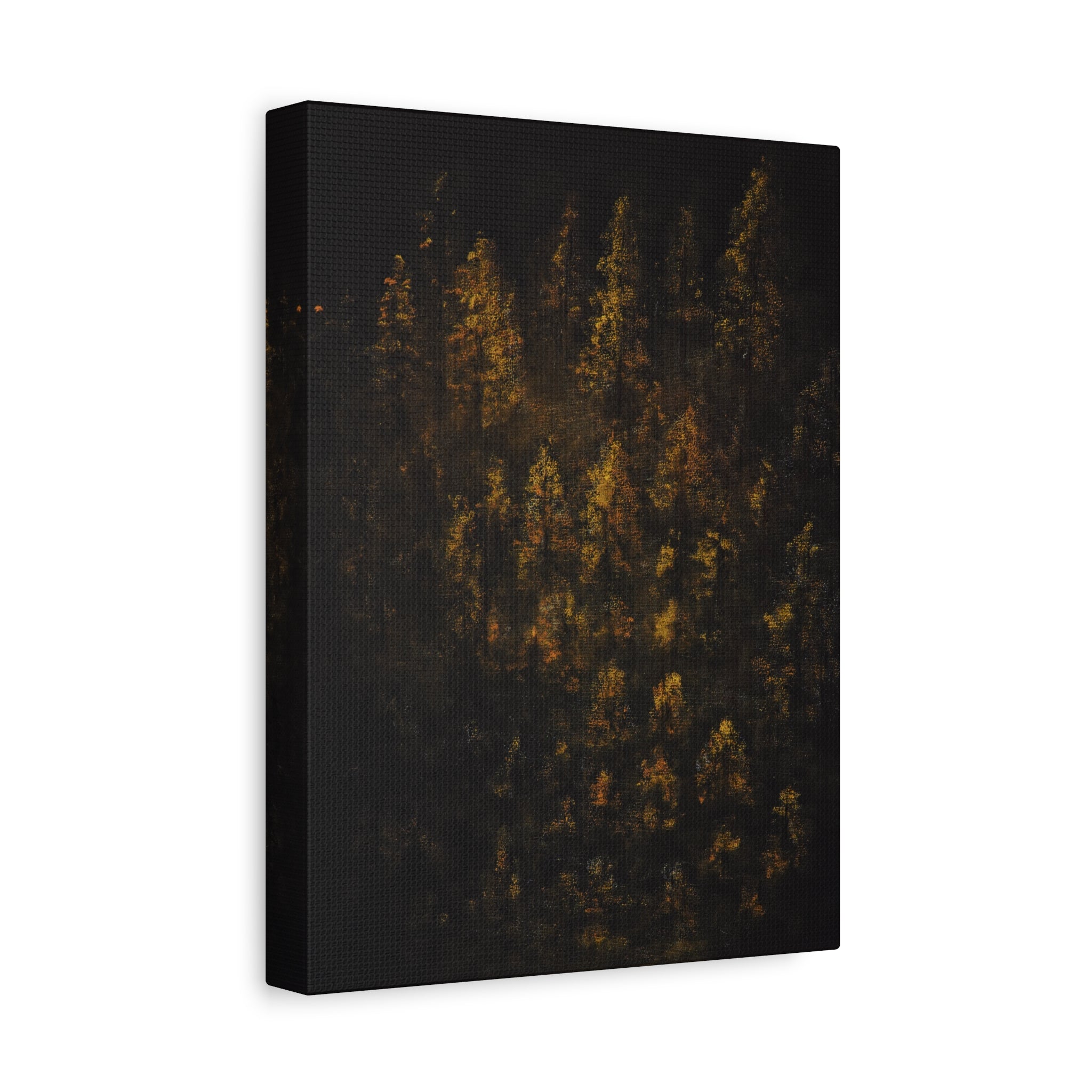Autumn Forest Matte Canvas Print — Gold Fall Trees Wall Art, Stretched 1.25"