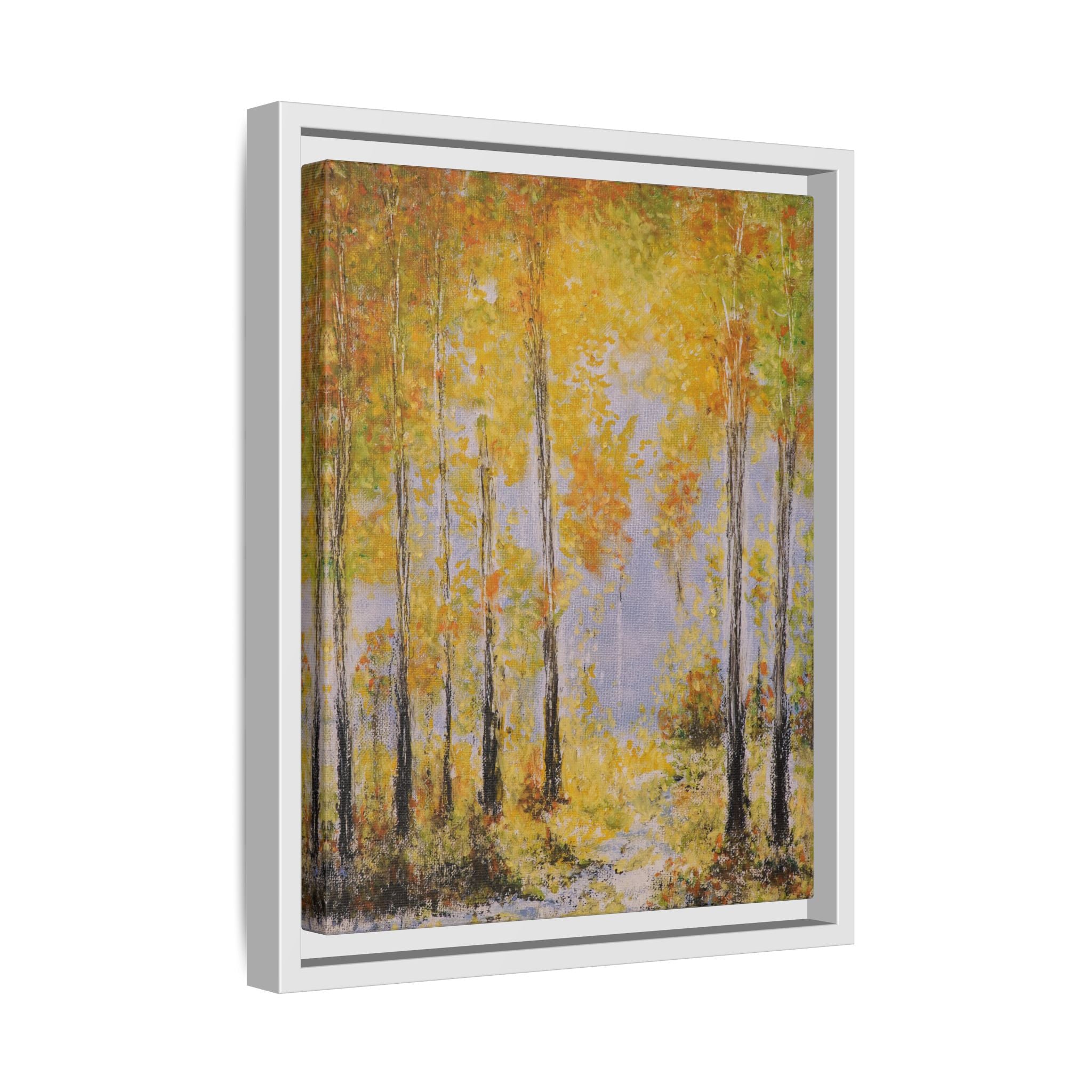 Autumn Birch Forest - Canvas Framed Wall Art