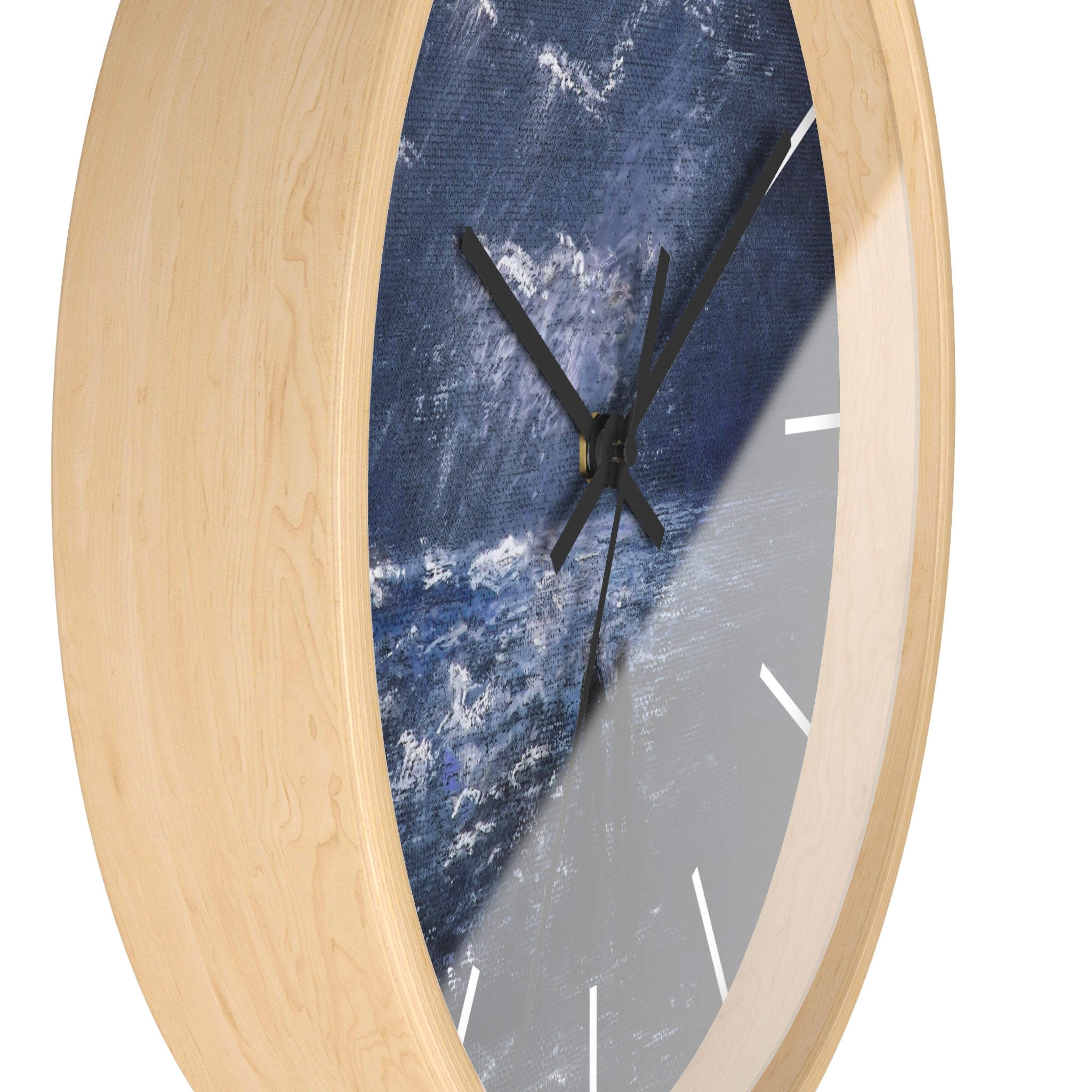 Wall Clock — Moody Ocean Nightscape Clock with Silhouetted Couple