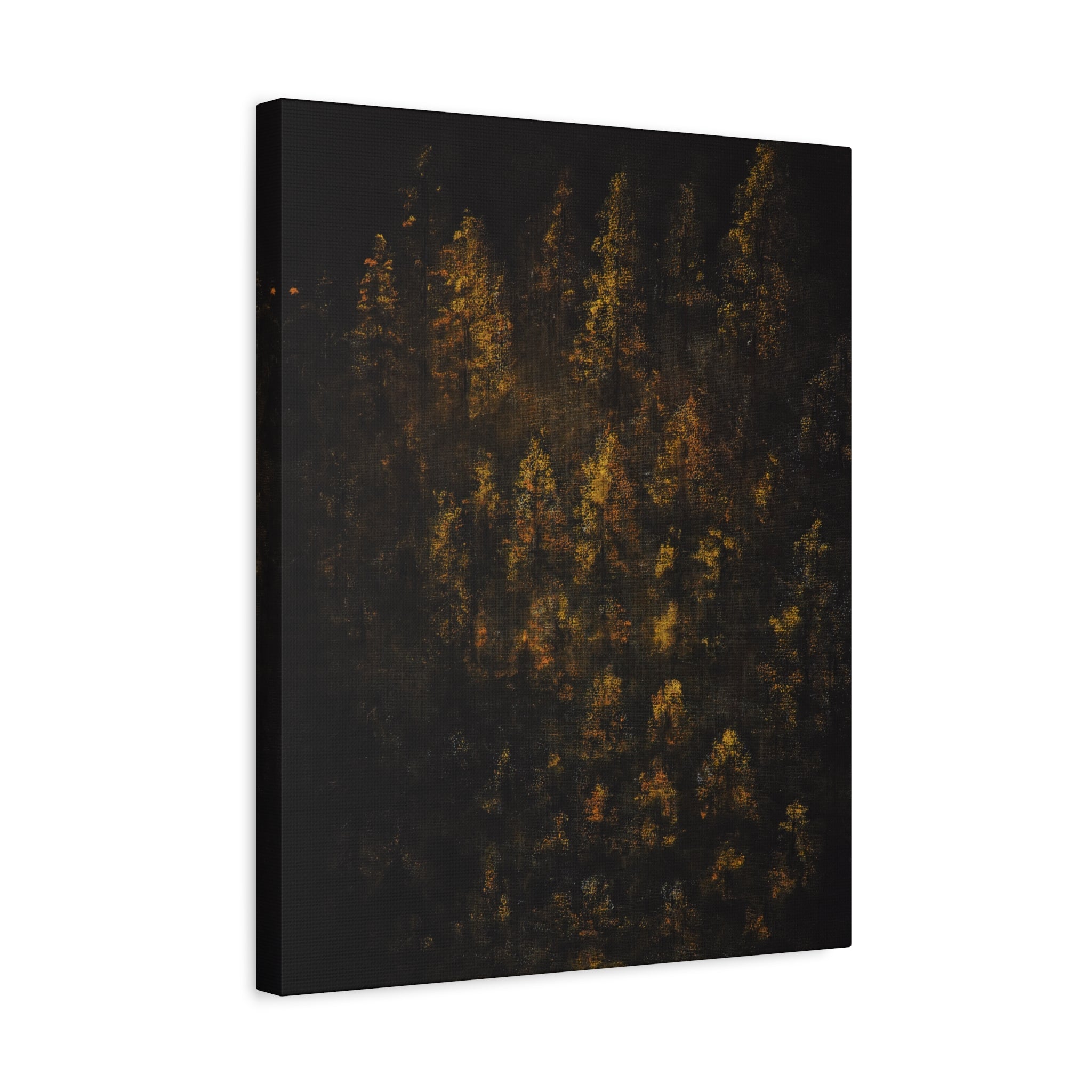 Autumn Forest Matte Canvas Print — Gold Fall Trees Wall Art, Stretched 1.25"