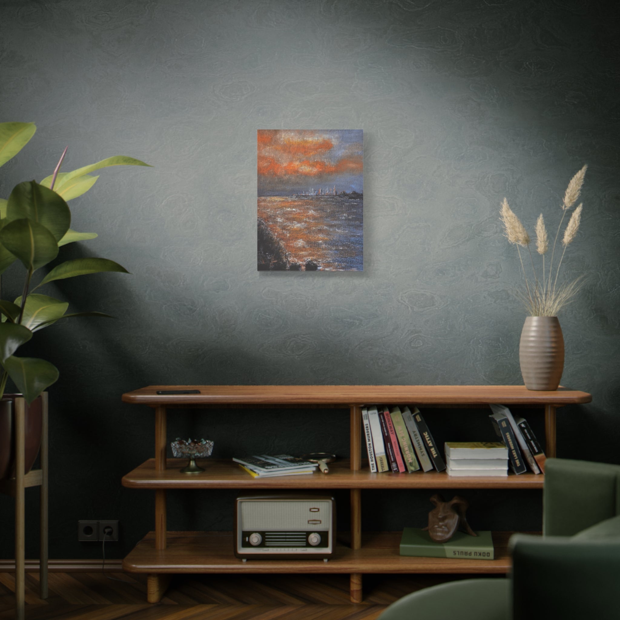 Sunset Coastal Canvas Wall Art — Stretched Matte Landscape Print