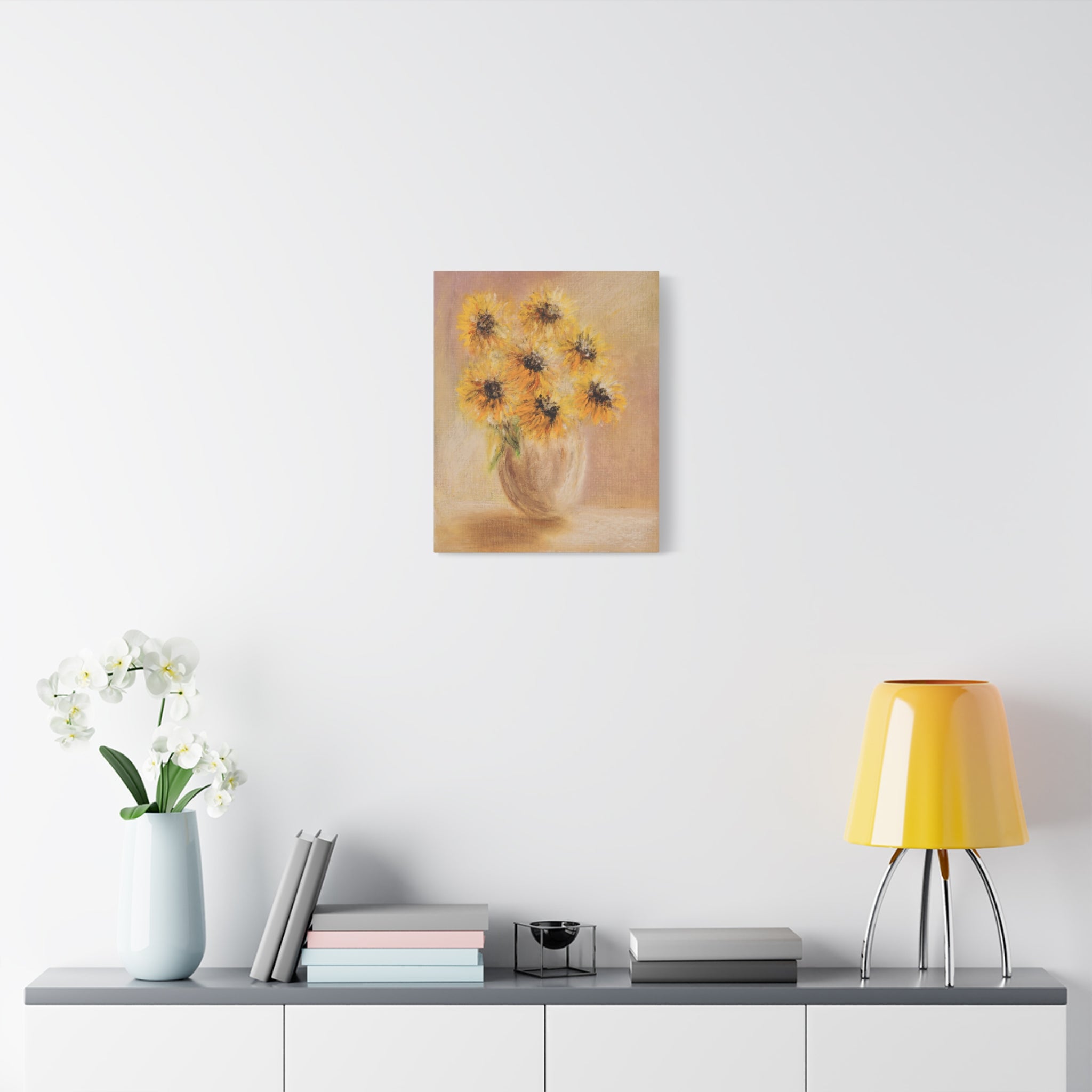 Sunflower Vase Canvas — Matte Stretched Wall Art
