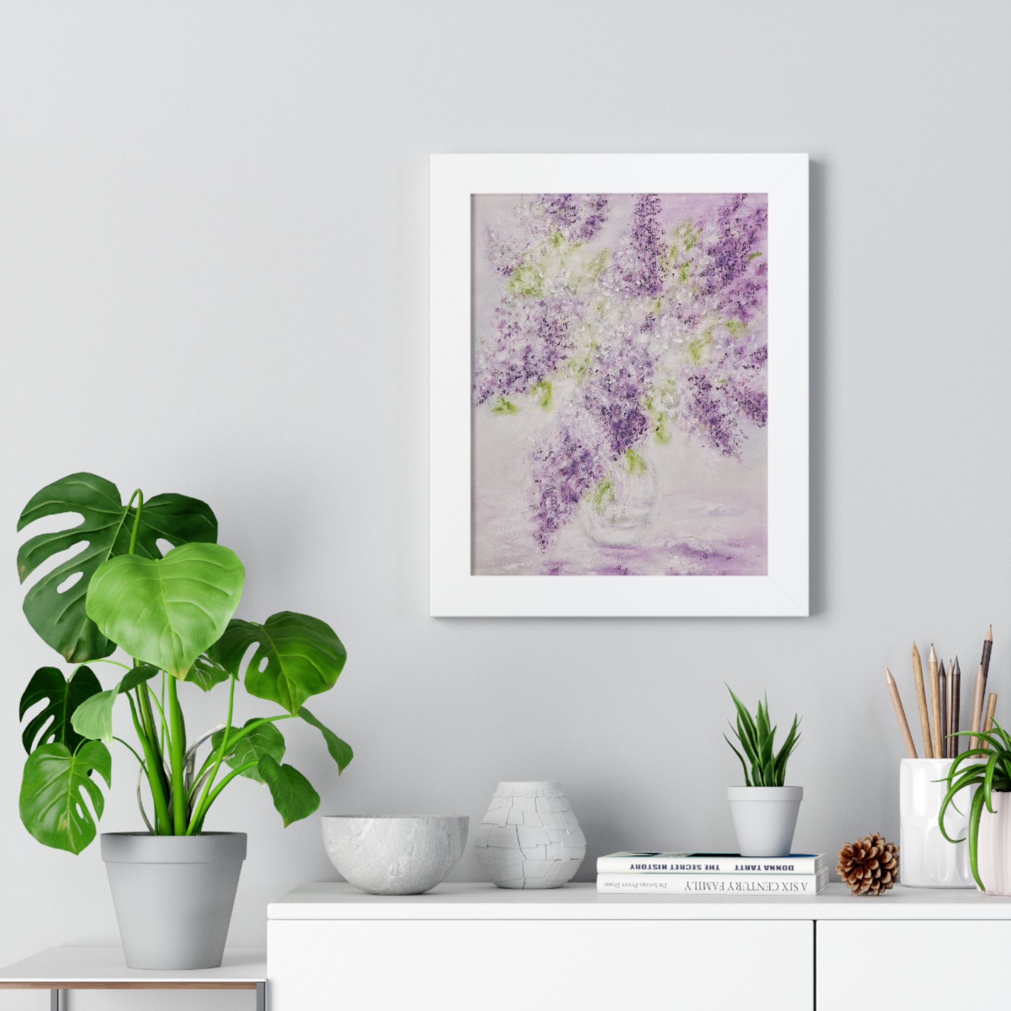 Framed Poster — Lilac Bouquet